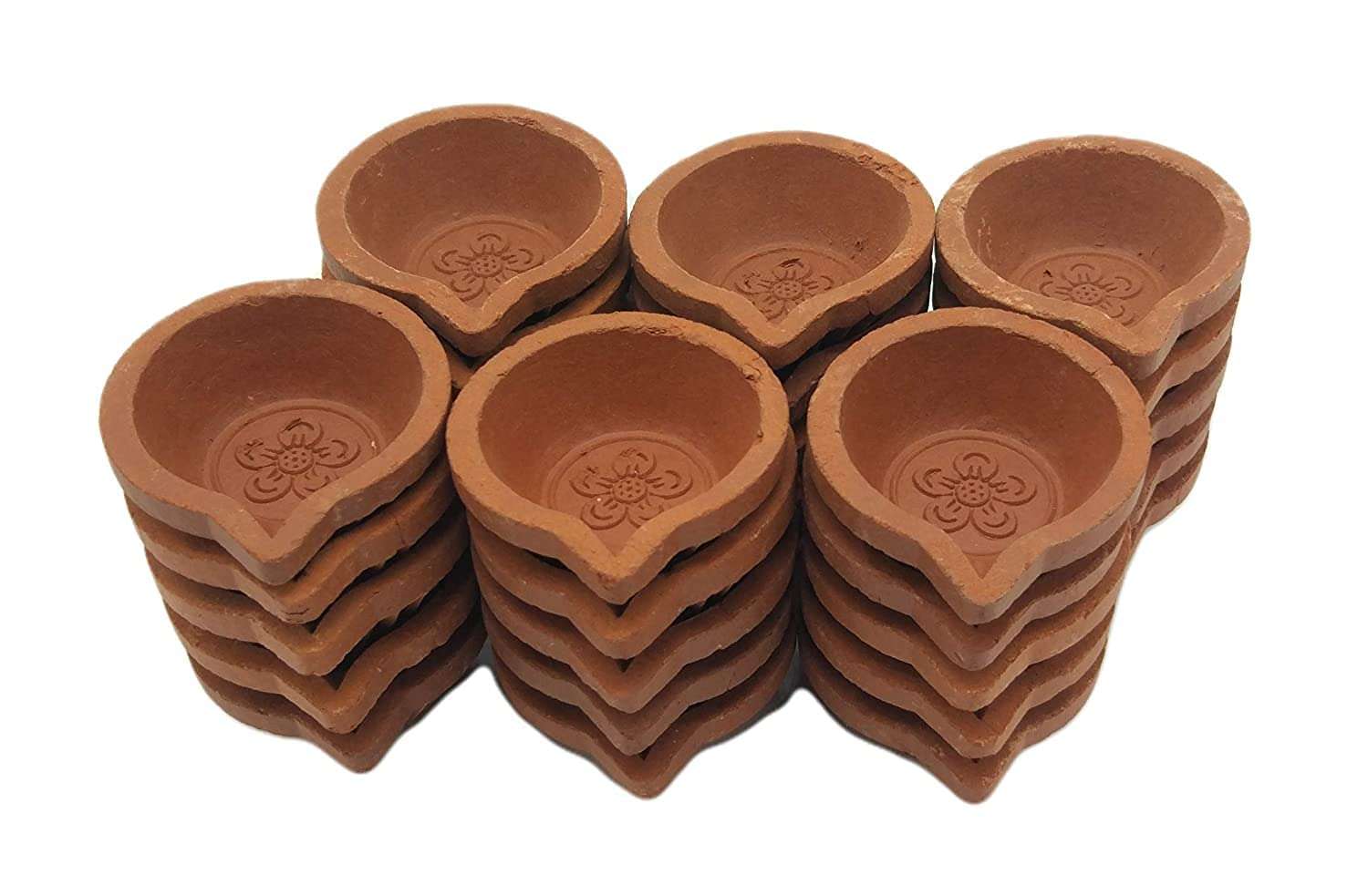 Shubh Basket Handmade Clay | Terracotta Diyas | Lamps for Festival puja & Diwali Decoration | karthigai deepam (11) 1