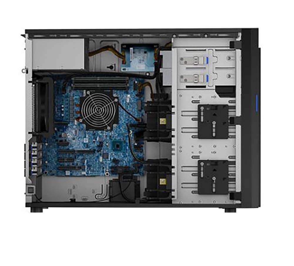 Lenovo ThinkSystem ST250 Tower Server Bundle Including Windows Server 2019, Intel Xeon 3.3GHz CPU, 64GB DDR4 2666MHz RAM, 16TB HDD Storage, JBOD RAID 5