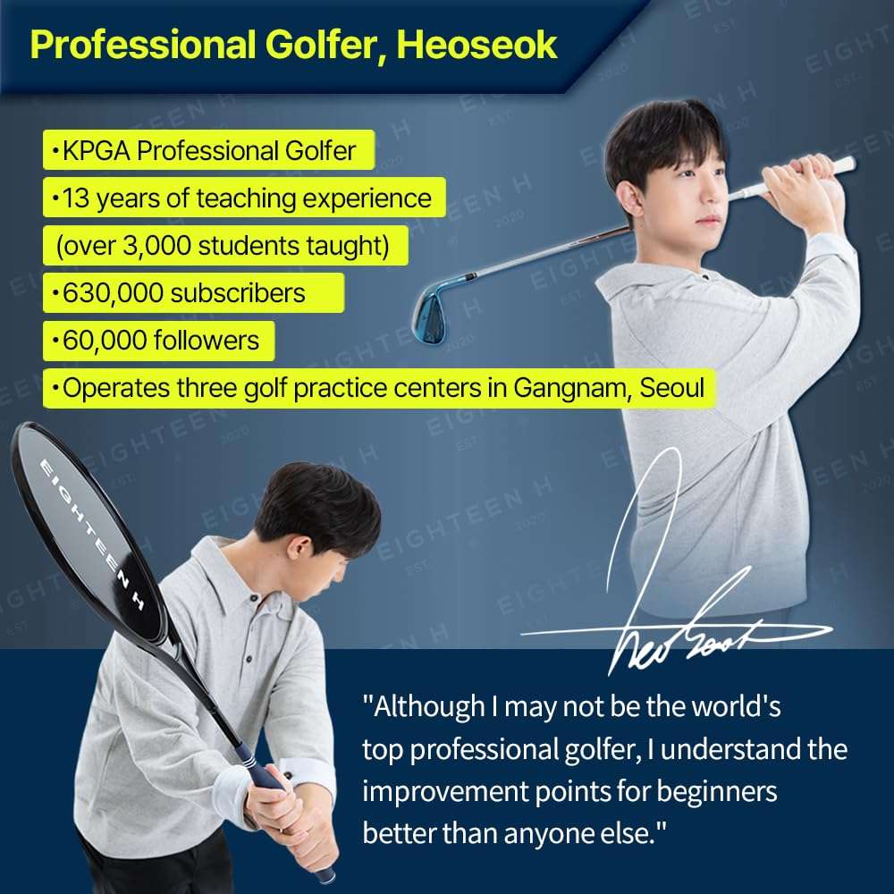 EIGHTEEN H Distance Racket Golf Swing Trainer Racket-Shaped Square Alignment Stick Lightweight Training Aid for Indoor Practice Equipment 3