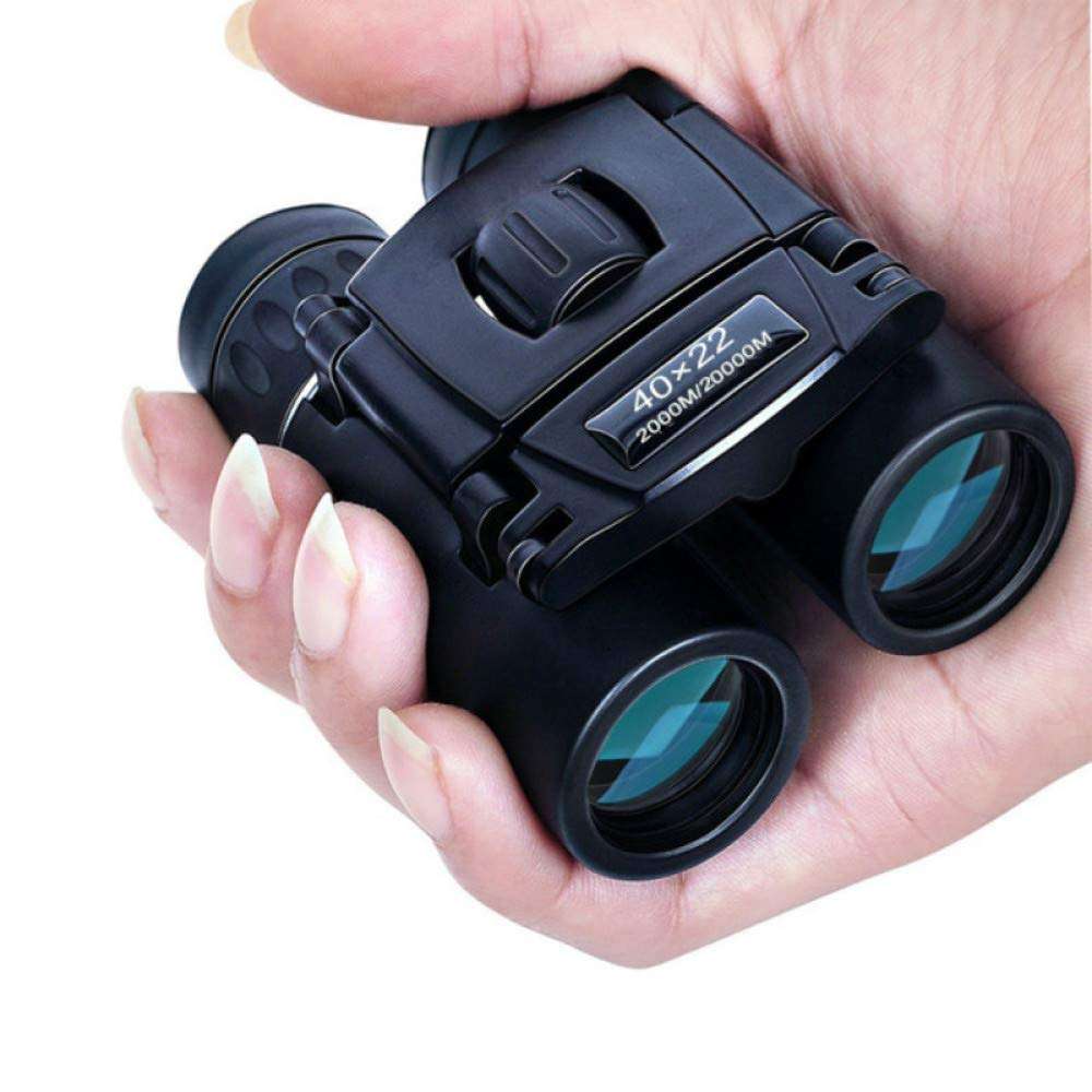 WQERLC 40X22Hd Binoculars 2000M Long Range Folding Mini Telescope Optics Telescope for Hunting Sports Outdoor Camping Travel a/Black/S 6