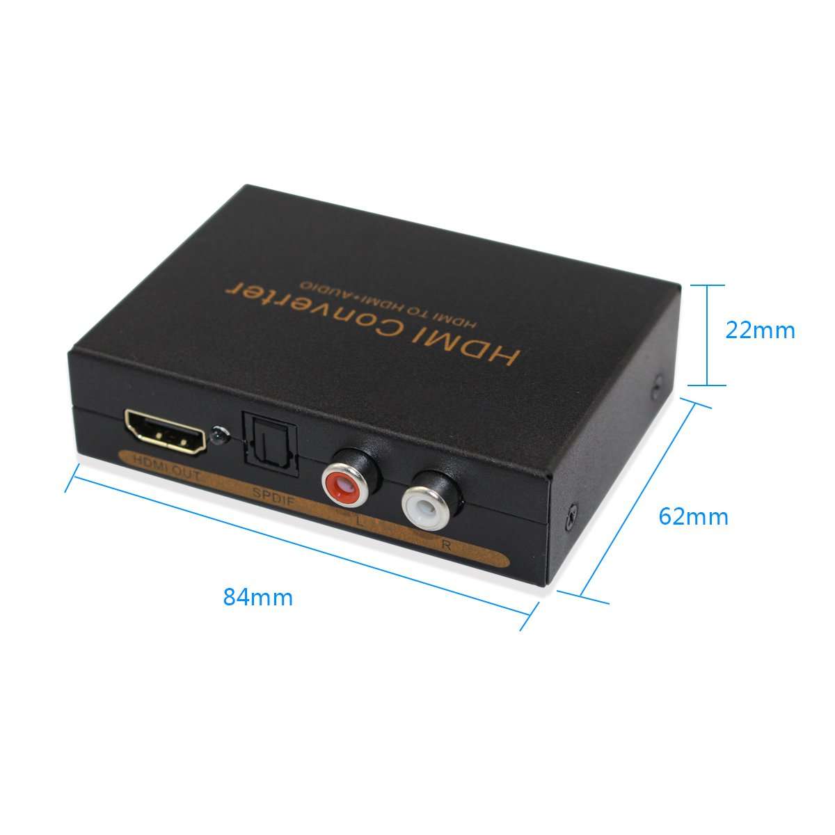 1080P HDMI Audio Extractor HDMI to HDMI + Optical TOSLINK SPDIF + Analog RCA L/R Stereo Audio Video Splitter Converter for Blu-ray Player Xbox PS3 PS4 Support Full HD1080p 3D 5