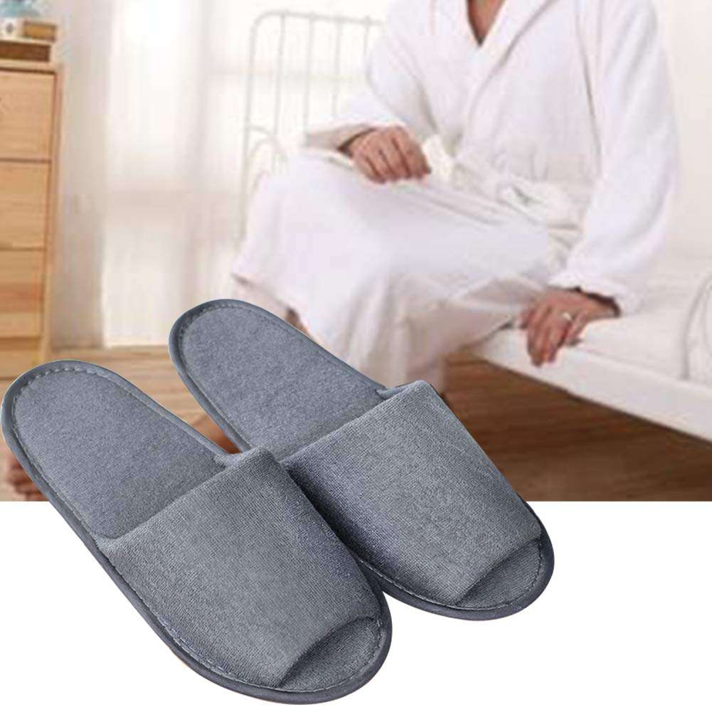 Denpetec Cozy Lightweight and Memory Foam Indoor Slippers for Womens and Mens, Foldable Slippers for Travel,Spa and Hotel 6