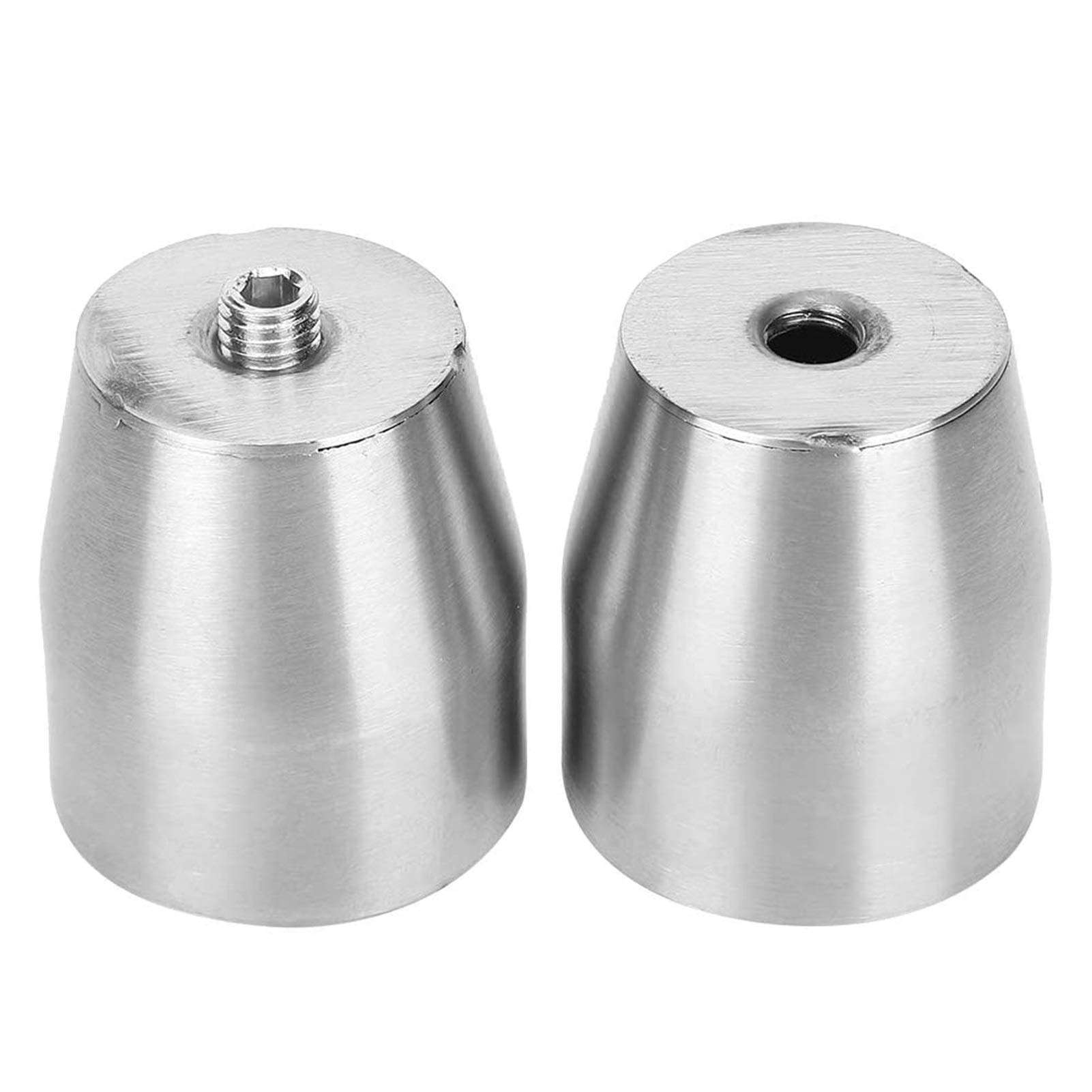 AWCPP Handles, 4Pcs Shower Room Door Knobs Stainless Steel Glass Door Handles Sn Round Bathroom Door Handle Door Lever Set 6