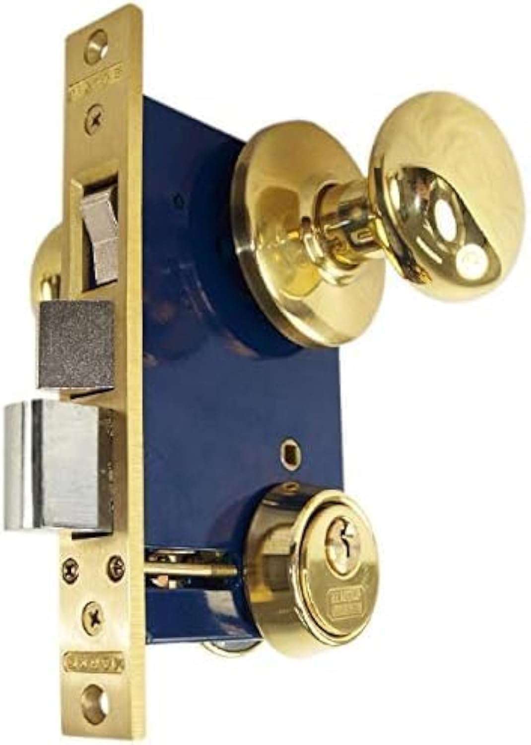 Marks 22AC LHR Double Cylinder Iron Gate Ornamental Mortise Lock Set with 2-1/2" Backset 1