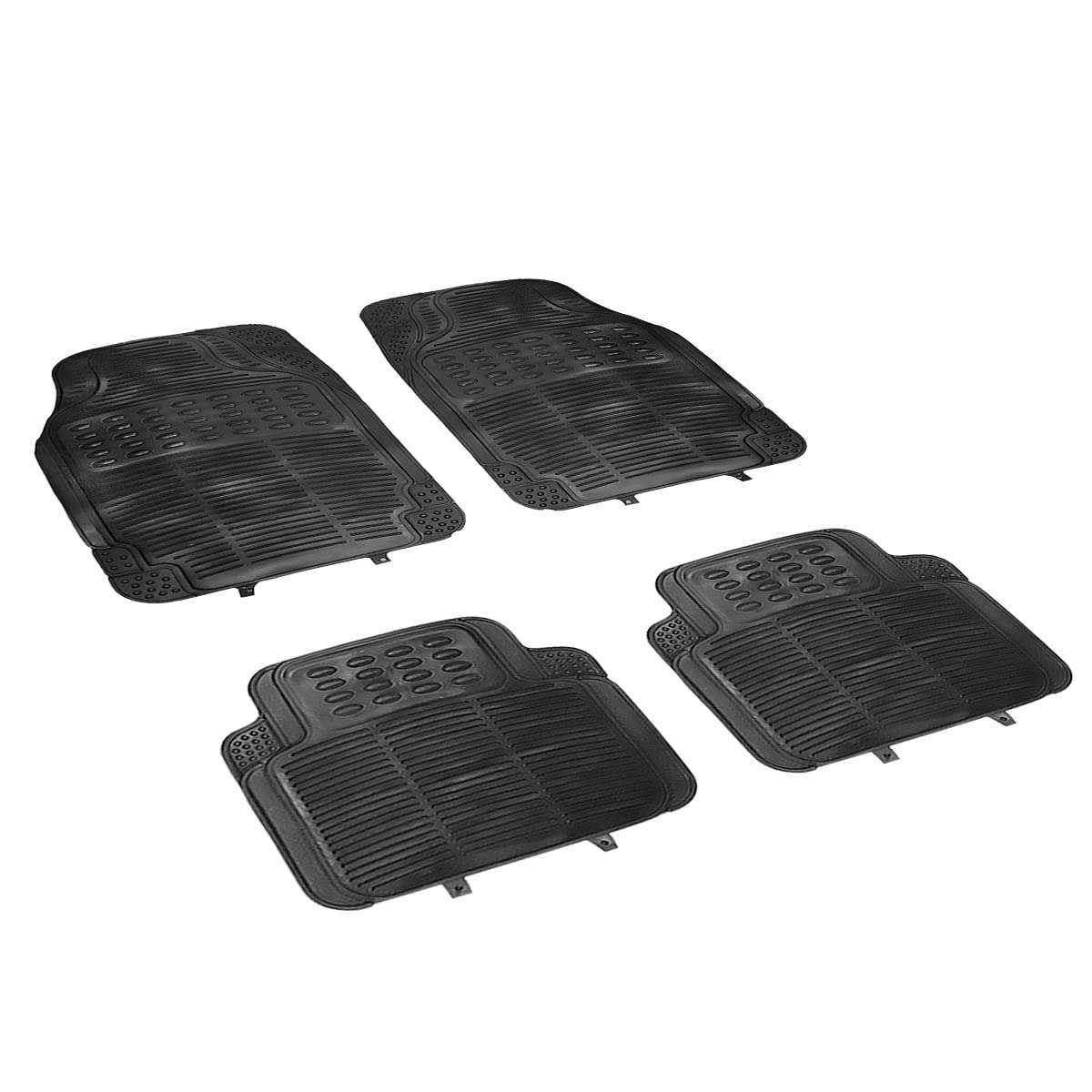 Kingsway Car Floor PVC Foot Mats Universal Use for Honda City, Model Year : 2003 - 2008, Color : Black, Set of 4 Pieces 3