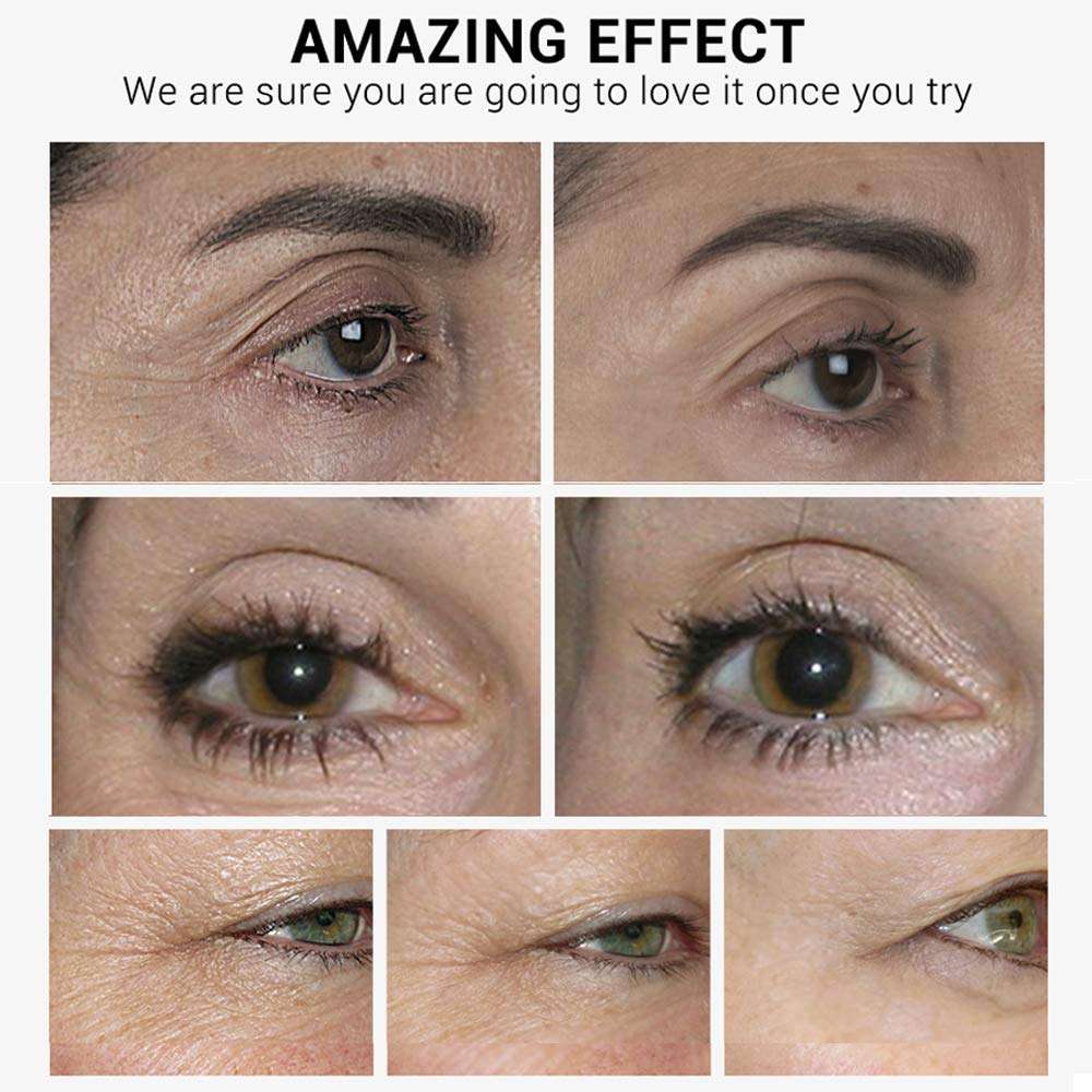 LANBENA Eye Mask Sheet Hyaluronic Acid Eye Serum Patches Vitamin C Pad for Reduces Dark Circles Bags and Eye Lines Repair Skin Nourish Firming Skin (90g/50 pieces) (Gold) 6