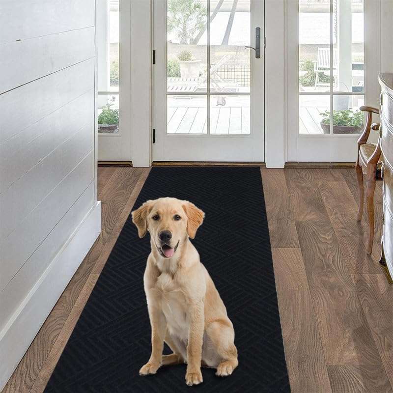 Fasward Hallway Runnner Rug Non Slip Rubber Backing Carpet 2x10 ft Custom Size, Heavy Duty Long Rug for Entryway, Kitchen, Garage, Stairs, Front Door, Laundry Room, Commercial Use 1