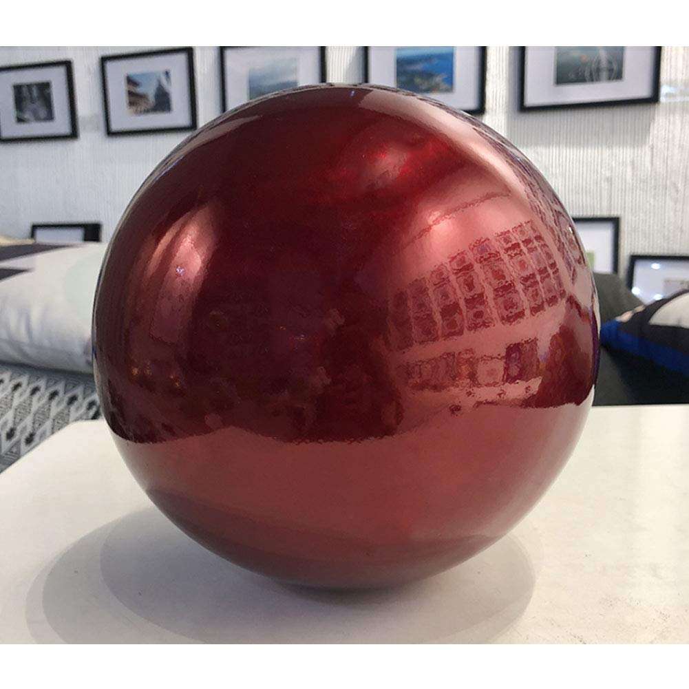 25 cm/10 inch Garden Sphere Mirror Gazing Ball,Red Stainless Steel Polished Reflective Smooth Hollow Globe Ball,Durable Colorful and Shiny Decorations Addition to Garden Patio Yard Home 3