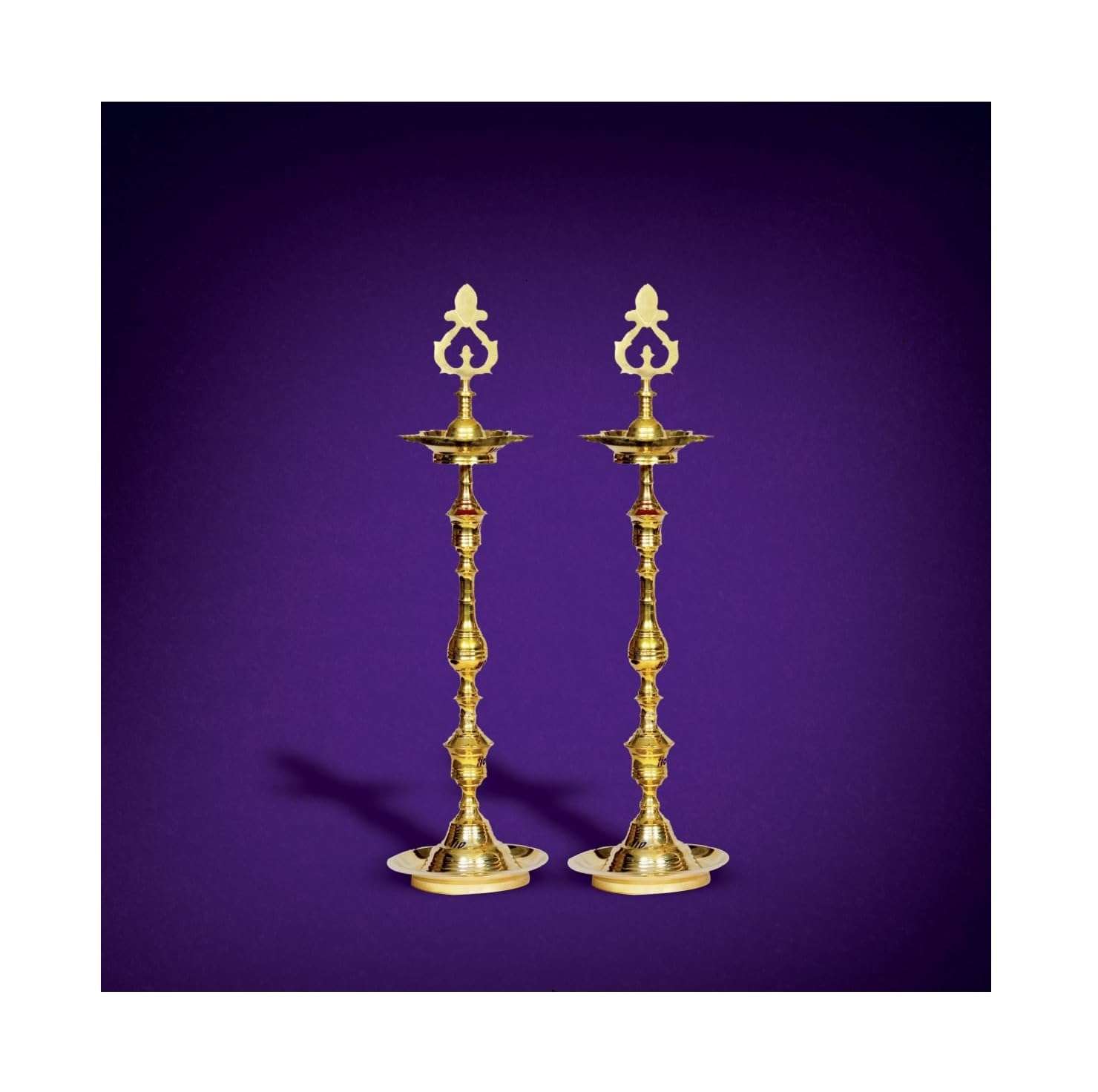 Puyangam Brass KUTHU VILAKKU, Brass Lamps/Diya/DEEPAM for Pooja/Best Lamps/Diya/KUTHU VILAKKU for Gifts/Decorations (10 Inch) 1