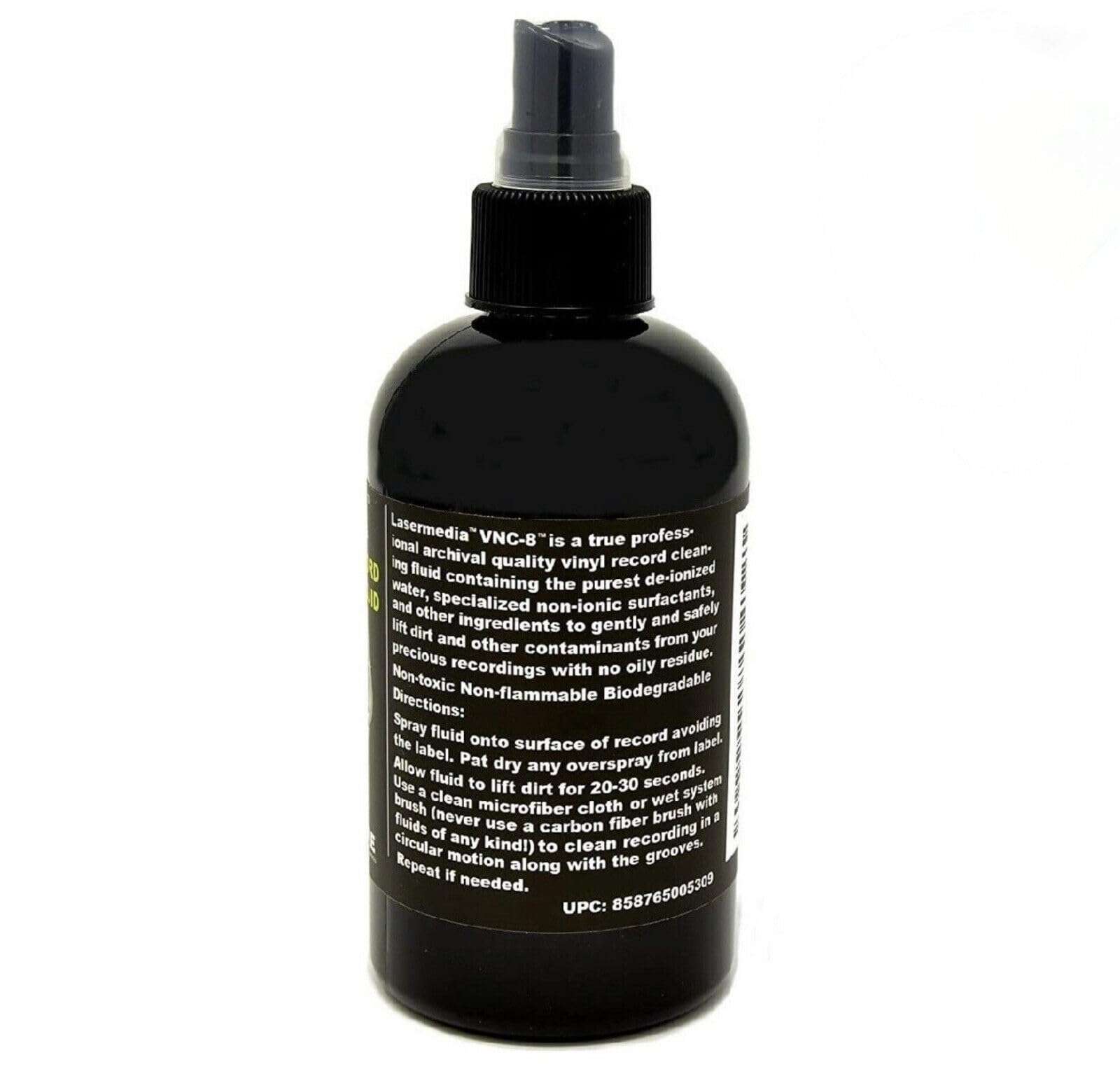 Lasermedia Vinyl Record Cleaning Solution Fluid Professional Residue Free 8 Oz (237 ML) Spray Bottle VNC-8 Made in USA- Tariff Free 3