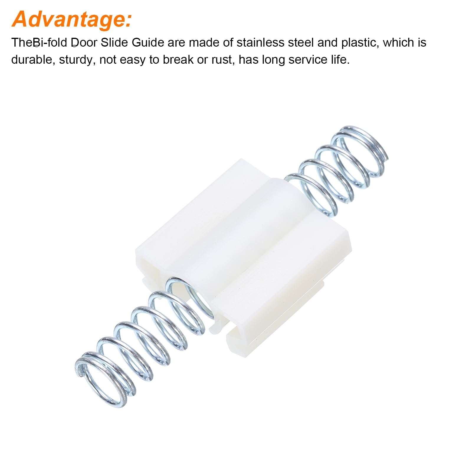 uxcell 2pcs Bifold Door Hardware, Bi-fold Closet Door Hardware Repair Spring, Silver Tone 4