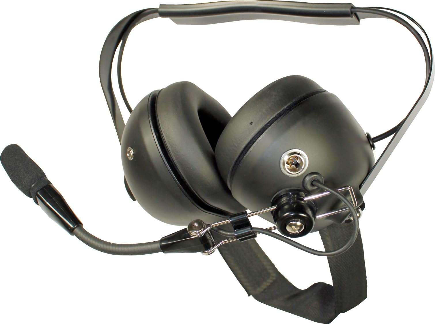 PRYME® HDS-EMB Racing Style Wired Dual-Muff Headset - Perfect for Racing, Avionics, and Industrial Use (Black)… 3