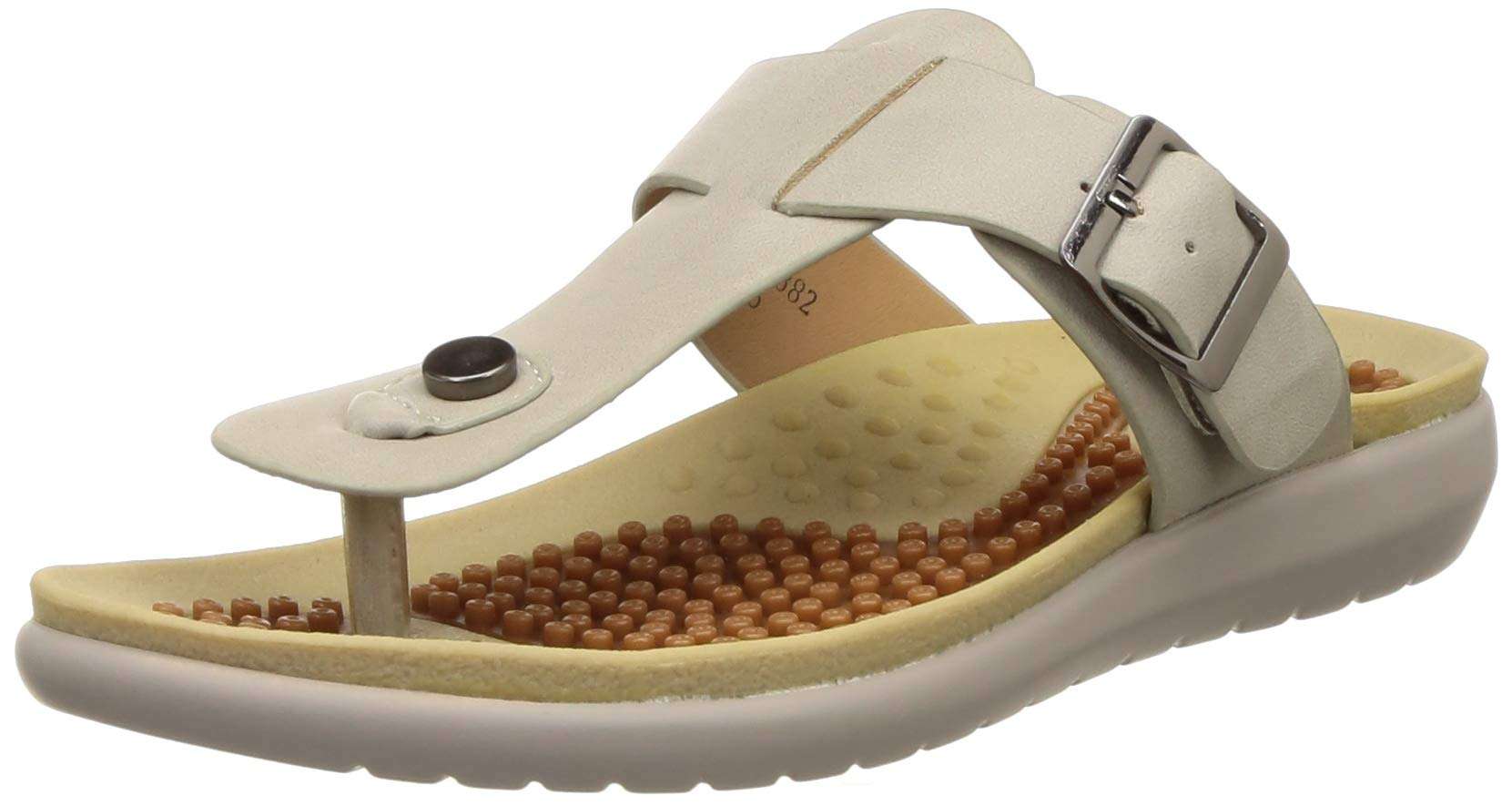 Liberty HEALERS Women's GI-BZD8882 Grey Flip-Flops - 38(5555751202380) 1