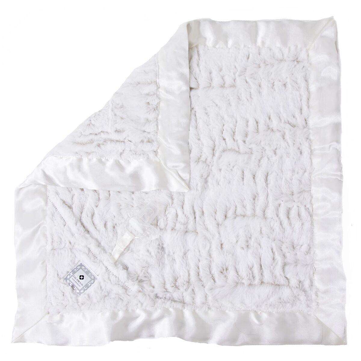 Zalamoon Luxie Pocket Plush Baby Toddler Blanket with Hook-and-Loop Fastener Strap (Flake) 1