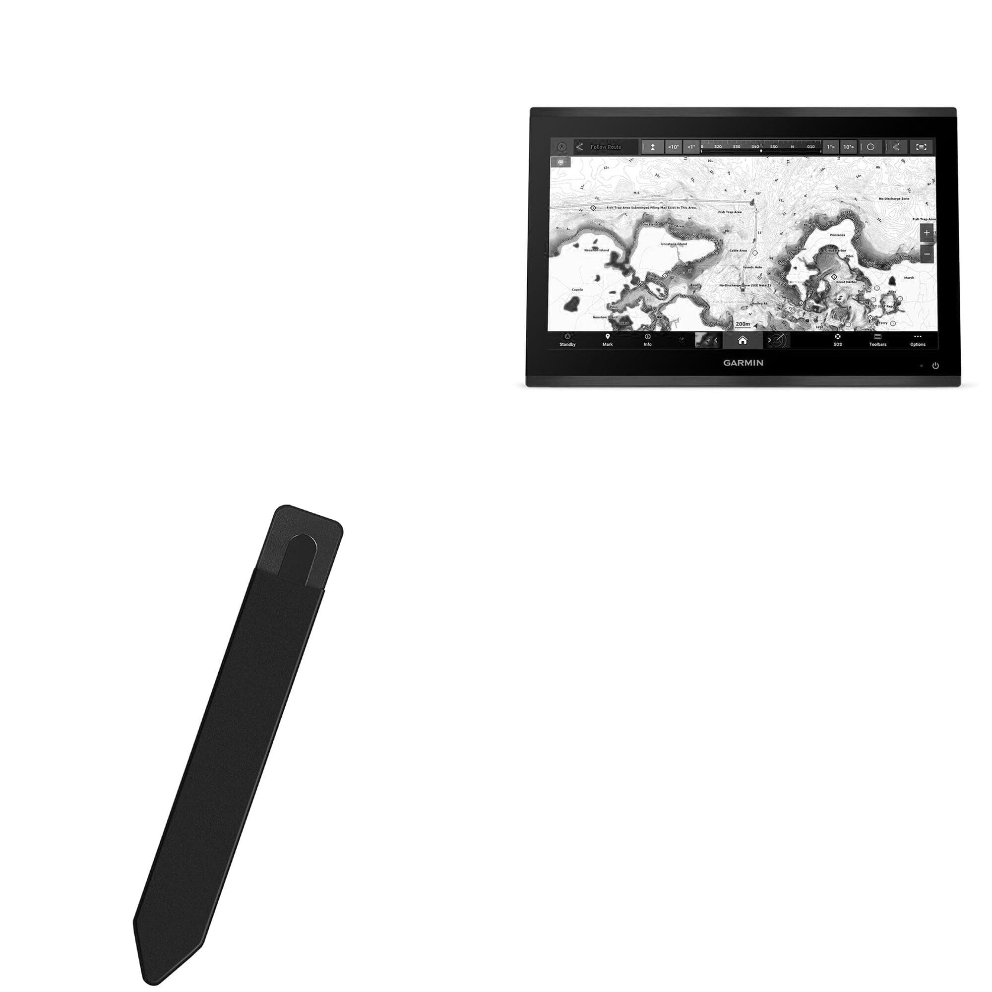 BoxWave Stylus Pouch Compatible with Garmin GPSMAP 9019 - Stylus PortaPouch, Stylus Holder Carrier Portable Self-Adhesive - Jet Black 1