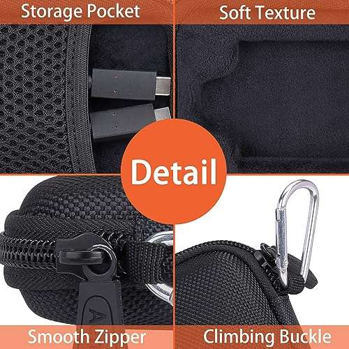 Aenllosi Hard Carrying Case Compatible with Crucial X9 / X9 Pro / X10 / X10 Pro 1TB/2TB/4TB Portable SSD,USB 3.2 External Solid State Drive & USB Cable Organizer(Case Only) 3