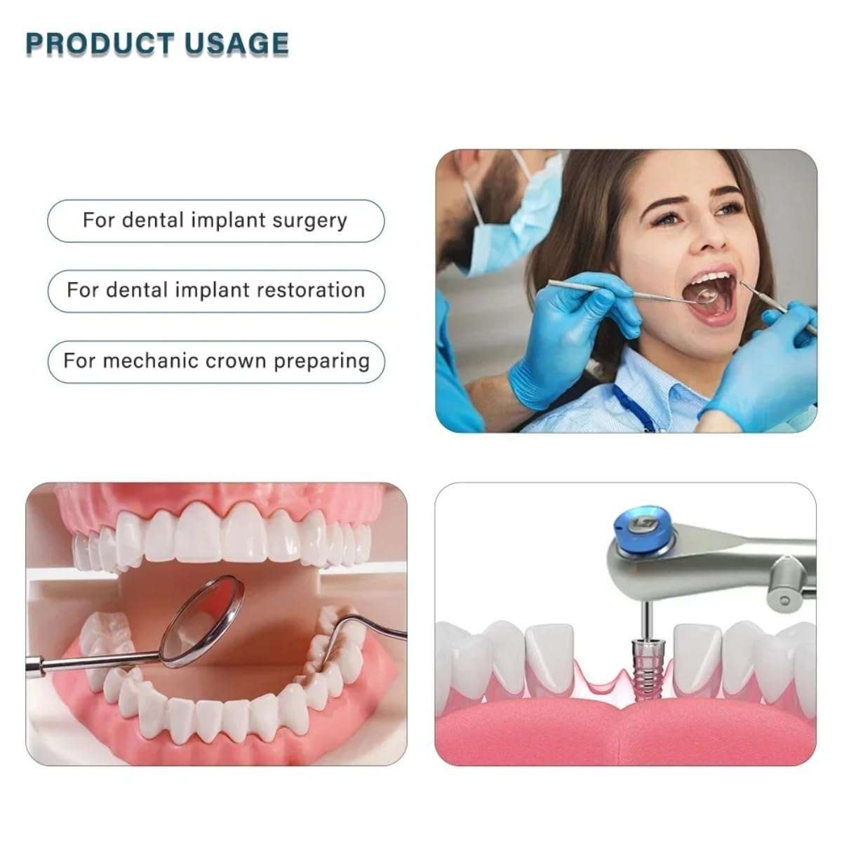 DENTAWKI Dental Implant Torque Wrench Set, 16 Pieces, Universal Prosthetic Kit with Ratchet Drivers, 10-70 Ncm, Autoclavable 4
