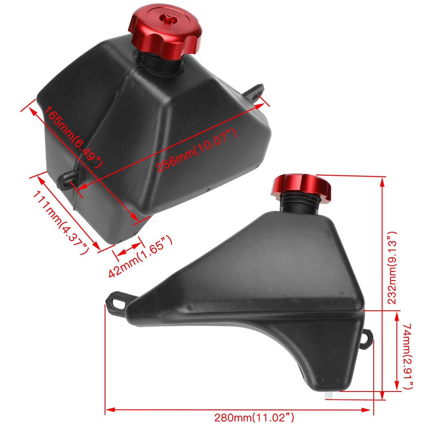 YOXUFA Upgraded Plastic Gas Fuel Tank Cap Petcock for 50cc 70cc 90cc 110cc 125cc ATV Coolster TaoTao Lincon Buyang Roketa Kazuma Baja Sunl Quad Riding Lawnmower Chinese 4 Wheeler Parts 5