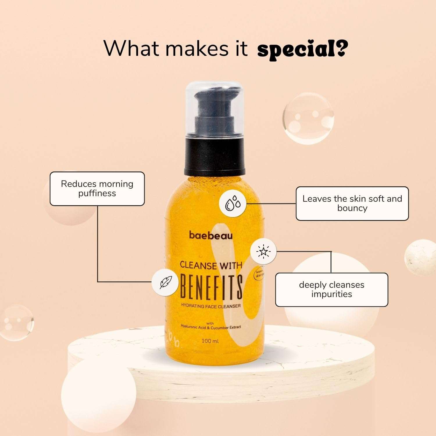 Baebeau Cleanse with benefits Hydrating Face Cleanser Pack of 2-200ml 5