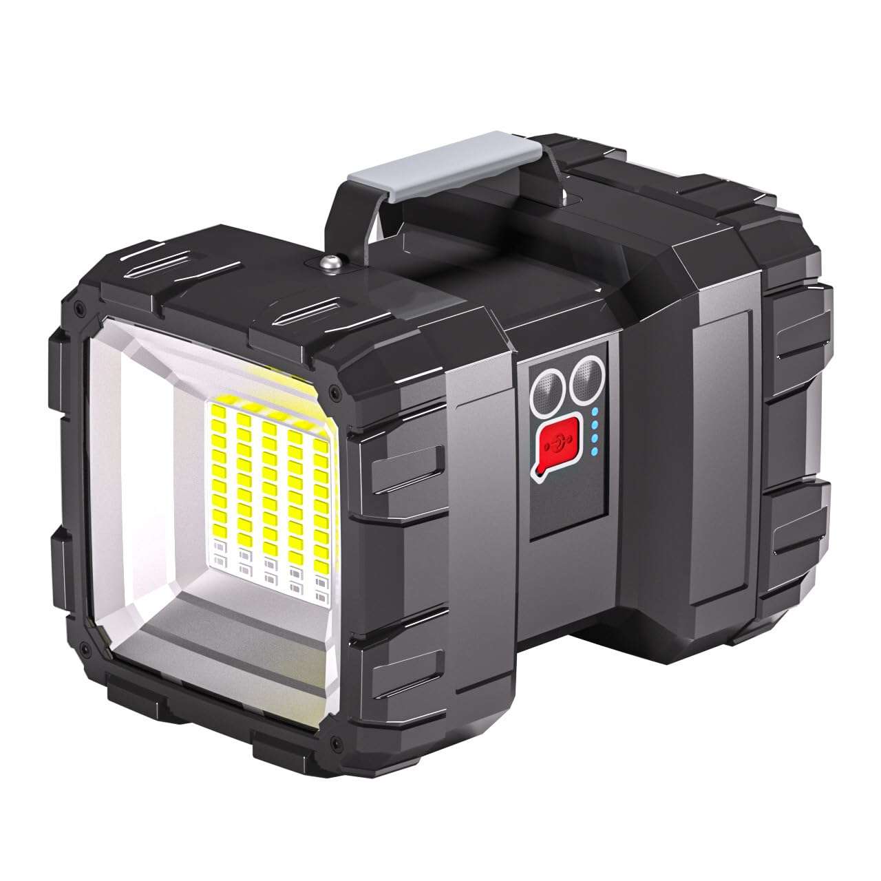 LED Spotlight Flashlight,Rechargeable Flashlight 200000LM 10000mAh High-Powered Searchlight Camping 3+4 Lights Modes LED Handheld Flashlight Waterproof as a Power Bank 1