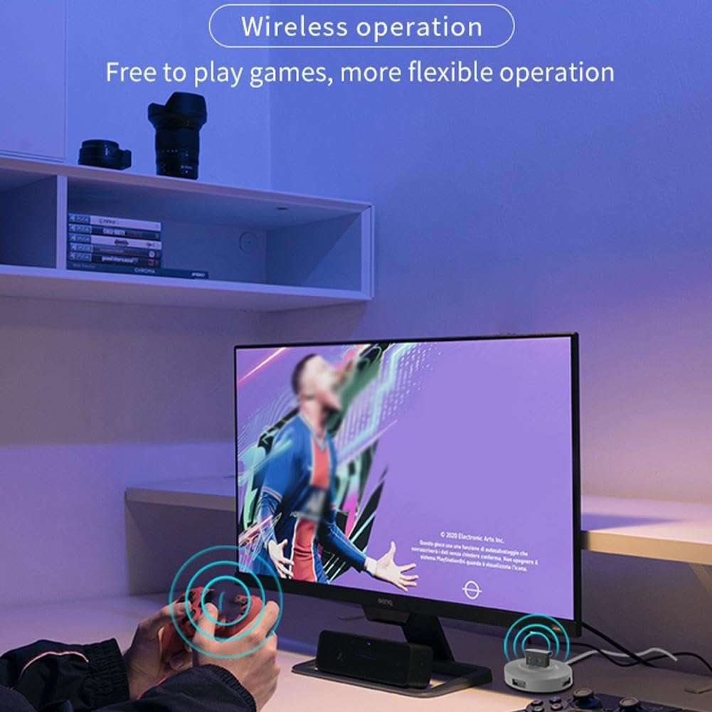 Bluetooth 5.3 USB Adapter for PC and Laptop,Mini Plug & Play Dongle Receiver/Transmitter,Bluetooth Wireless Bluetooth Receiver for Desktop,Laptop,Speaker,Mouse,Keyboard,Headphones Support Windows 6