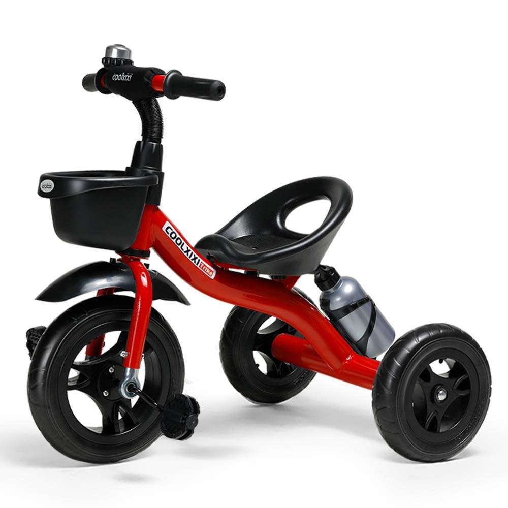 COOL-Series Kids Trike Toddlers Children Tricycle Stroller Trike 3 Wheel Pedal Bike Multicolor for 3 4 5 Years Old Boys Girls Indoor & Outdoor with Storage Bin and Cup Holder (Red) 1