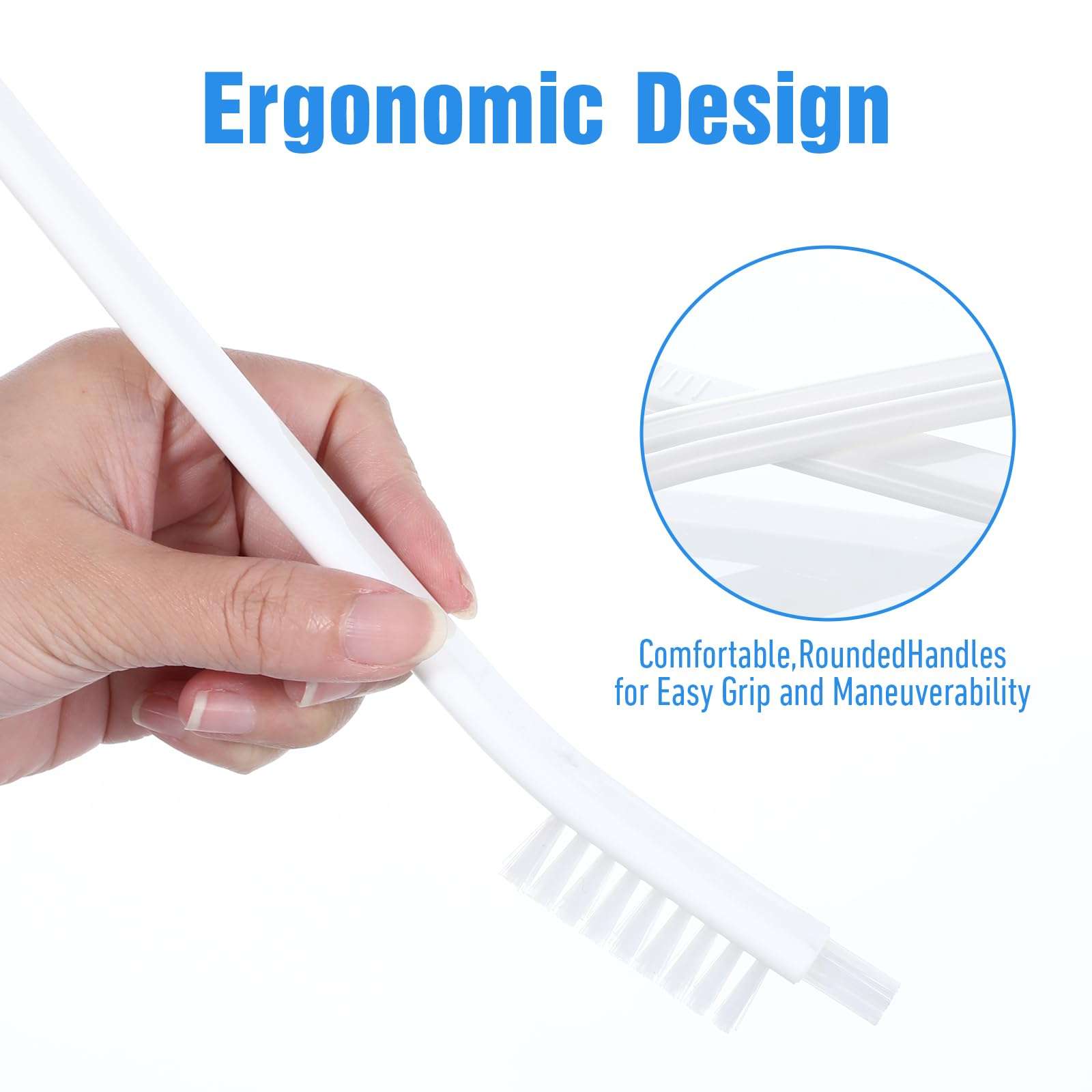 3 Packs Fruit Juicer Machine Cleaning Brushes, Soy Milk Maker Deep Clean Brush Crevice Tool Set Small Scrub Brushes for Toaster Sink Tile Grout Grater, Small Cleaning Supplies Gadgets White 5