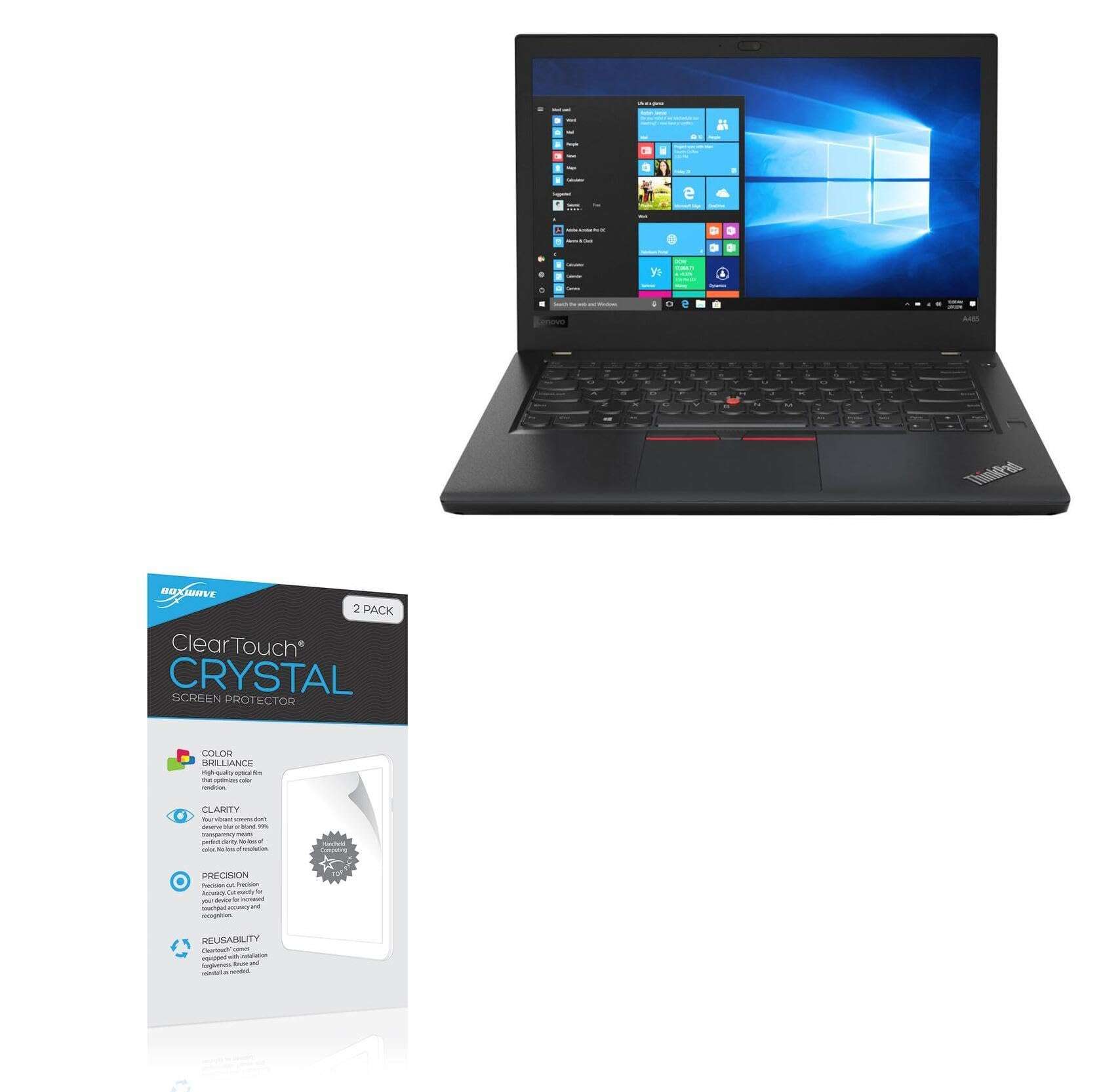 BoxWave Screen Protector Compatible with Lenovo ThinkPad A485 (14 in) - ClearTouch Crystal (2-Pack), HD Film Skin - Shields from Scratches 1