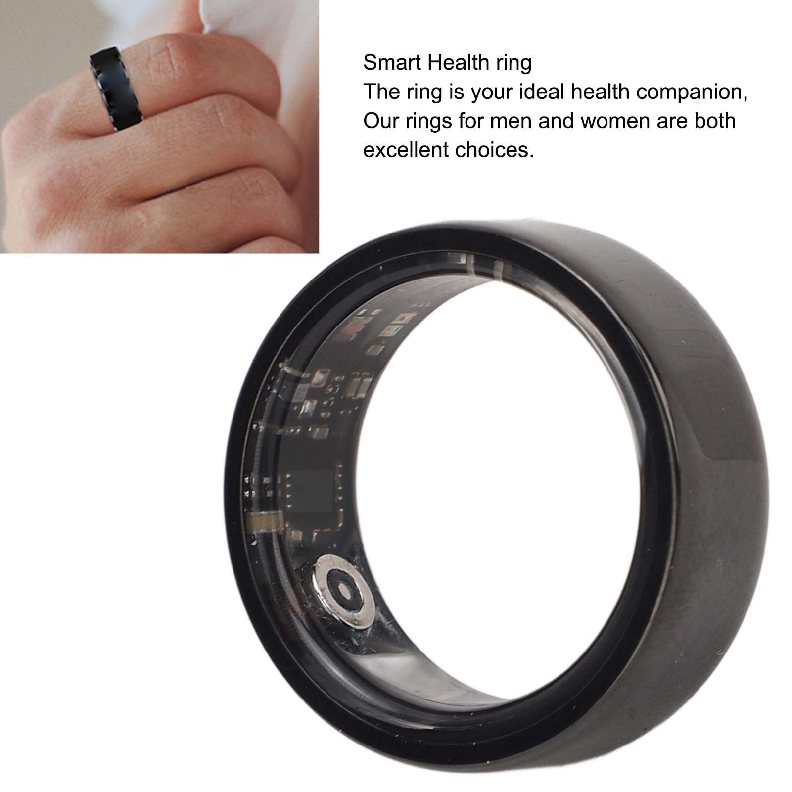 Health Ring, Smart Ring Monitor, IP68 Ring with Charging Case for Android and iOS Devices (No. 8) 6