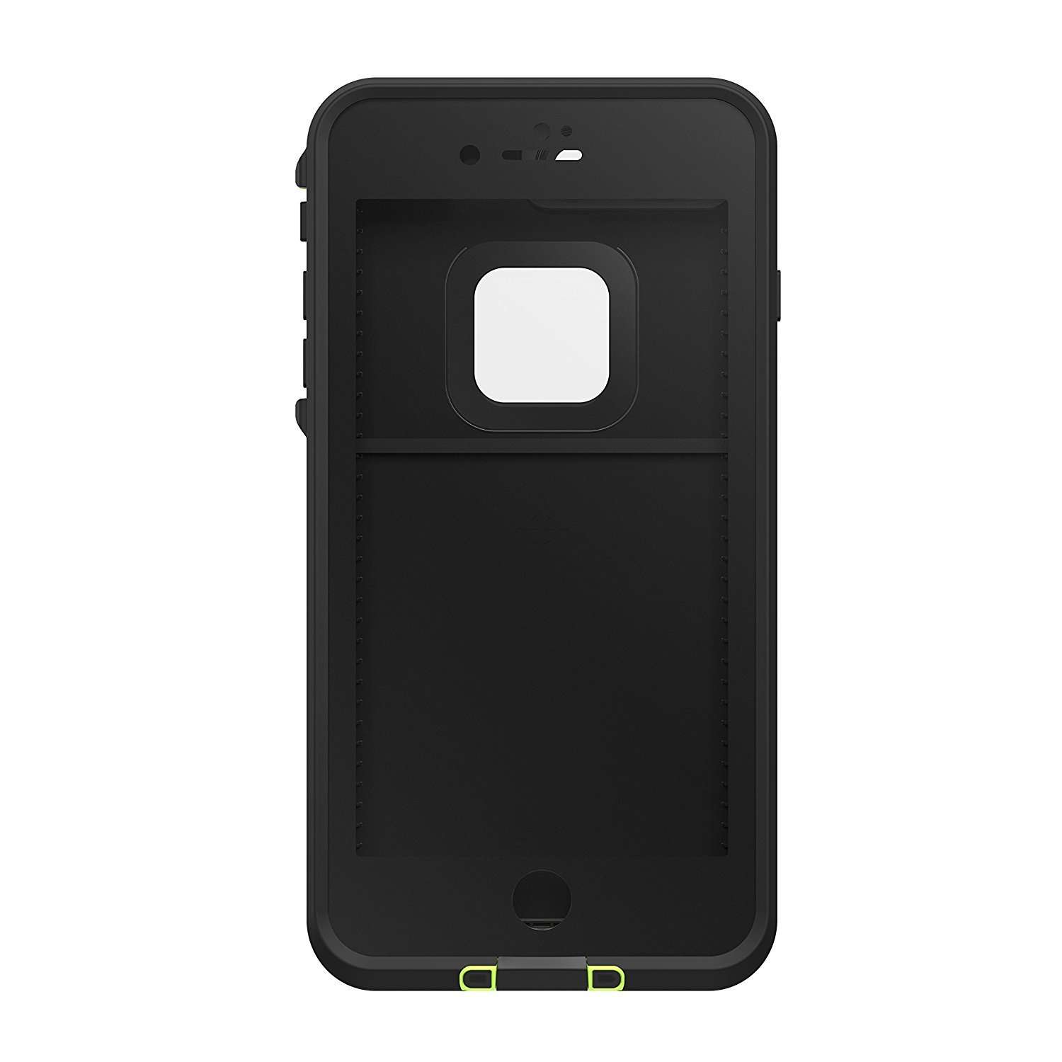 LifeProof iPhone 8 PLUS & iPhone 7 PLUS (ONLY) FRĒ Series Case - NIGHT LITE (BLACK/LIME), waterproof IP68, built-in screen protector, port cover protection, snaps to MagSafe 6