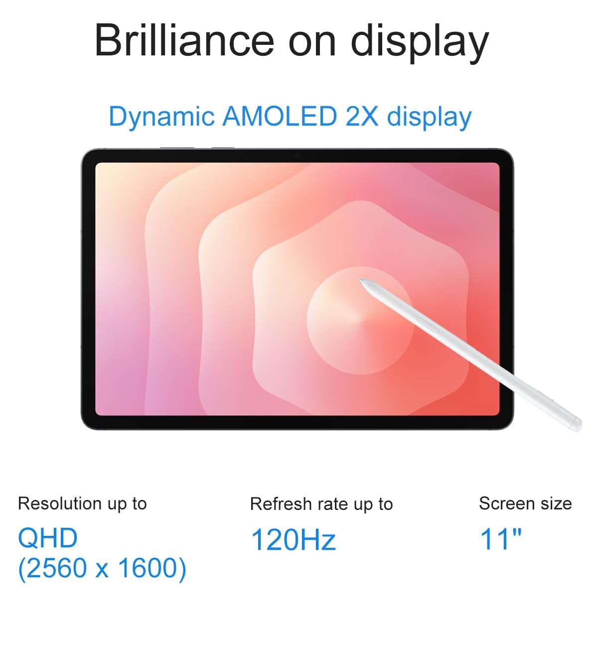 Samsung Galaxy Tab S11 AI Tablet, 11" 120Hz AMOLED 2X, 256GB Storage (128GB+128GB SD Card), 12GB RAM, S Pen, 2K+ Touchscreen, Light & Slim, 18-Hr Battery Life, 13MP+12MP Camera, SM-X730, NA Version 5