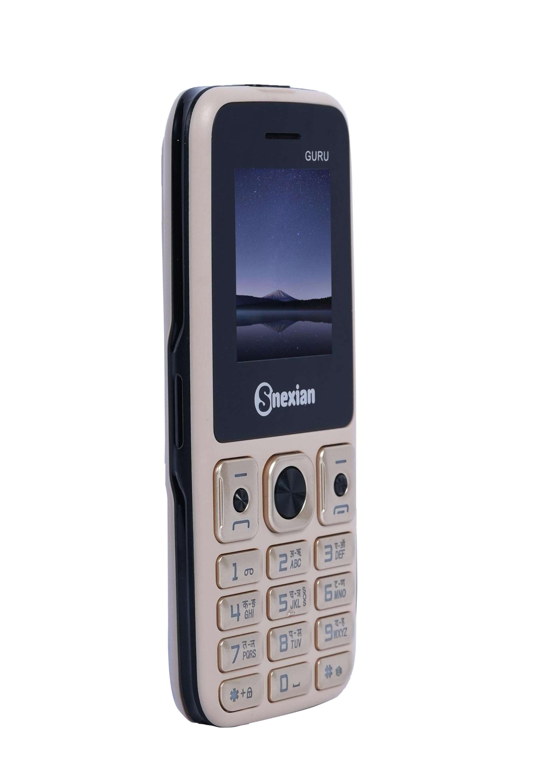 Snexian All-New Guru 555 Dual Sim |Keypad Mobile| with 1.8" Display | Voice Changer | Auto Call Recording | Long Lasting Battery | Wireless FM | Digital Camera | Feature Phone | Torch | Gold 4