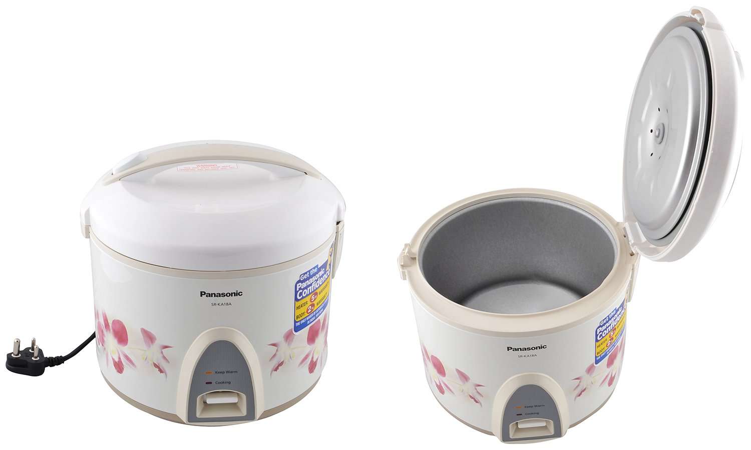 Panasonic SR-KA18A(R) 1.8 Liters Rice Cooker, White 4