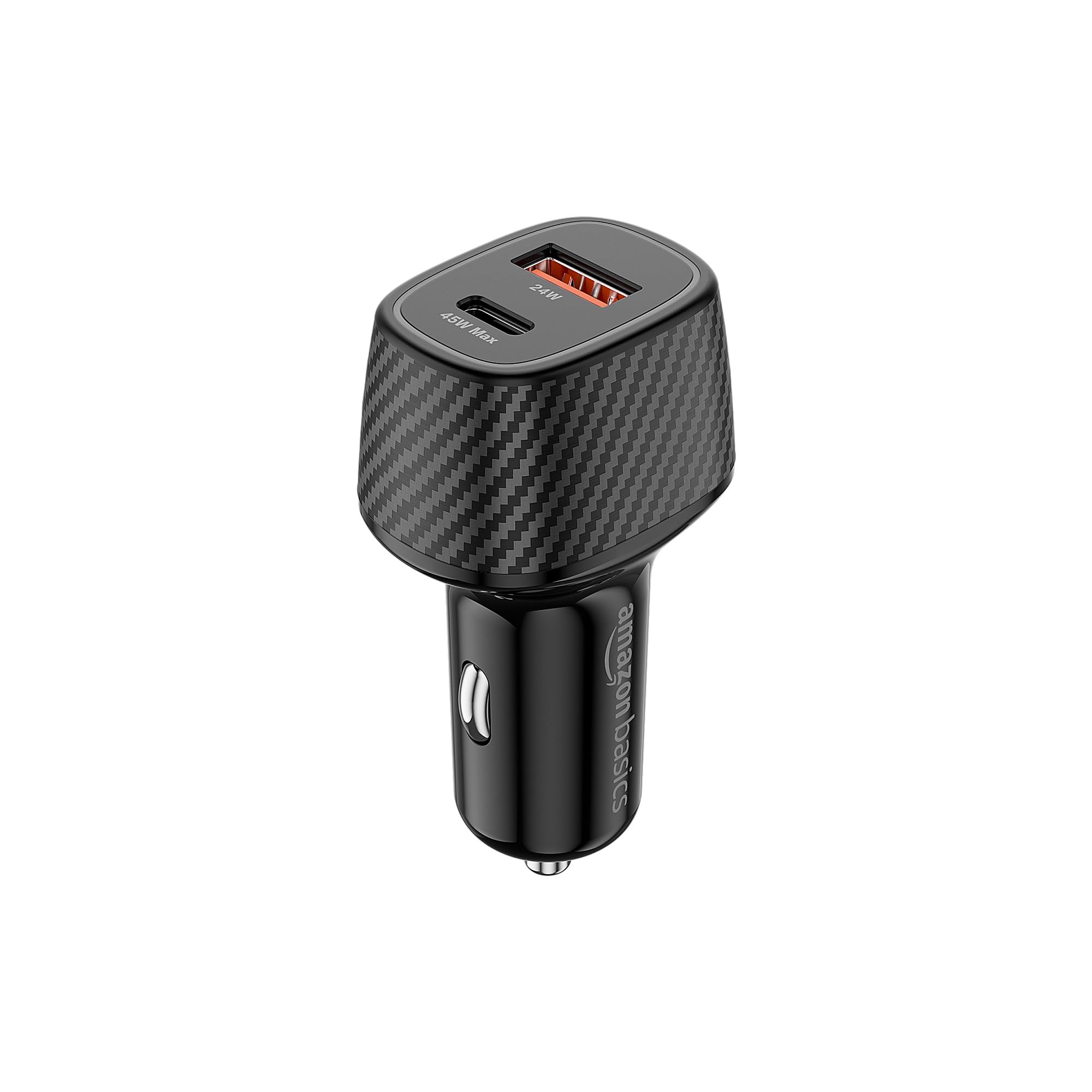 amazon basics - Car Charger with Dual Output | Charging | Compatible with All Smartphones, Ipad, Tablets, Macbooks | 69W | Black, USB, Black 3