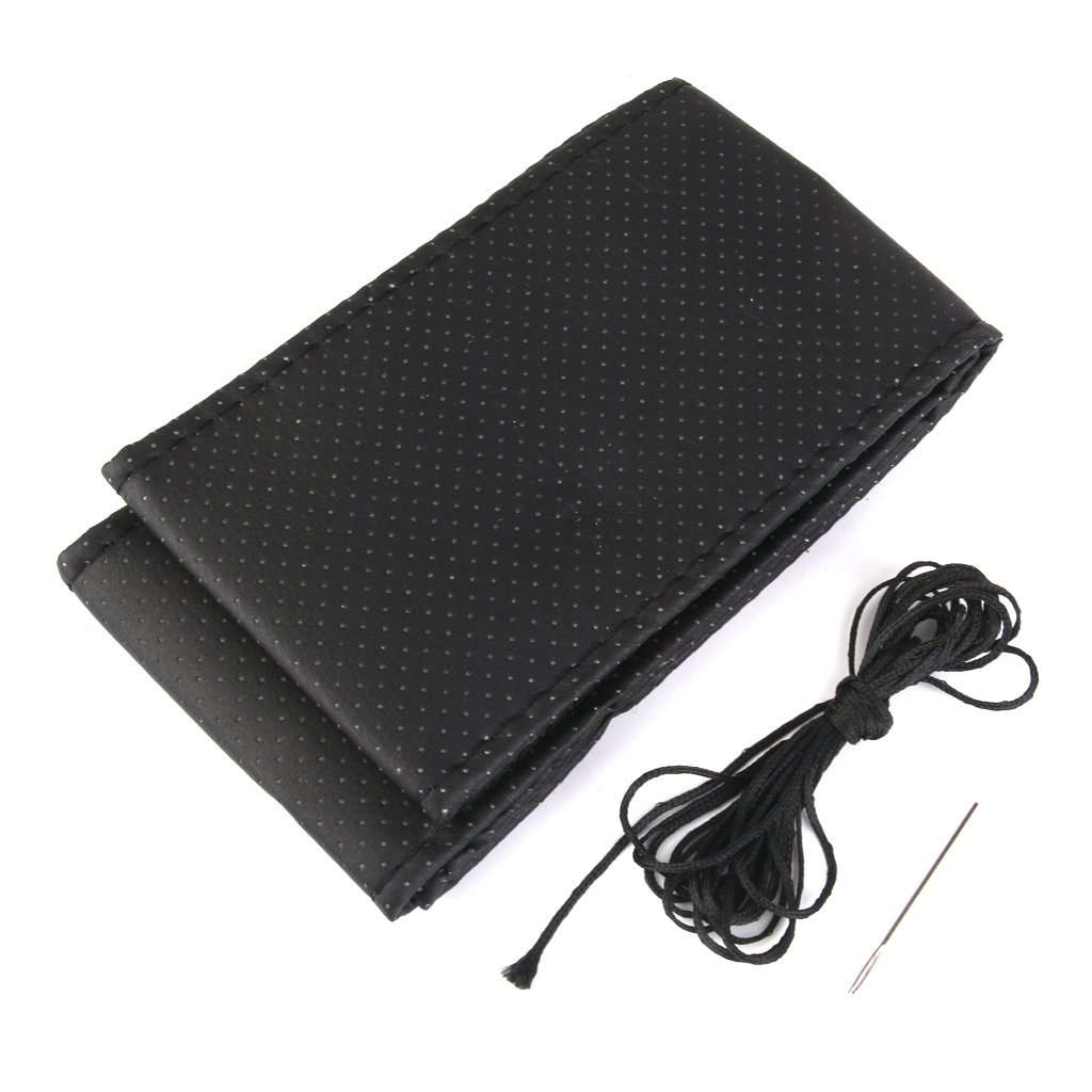 Generic DIY Car Steering Wheel Cover, Black 4