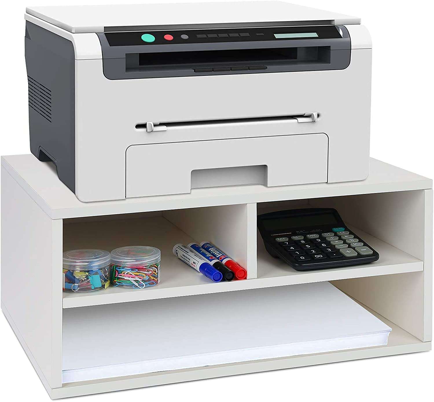 UniShop Printer Stand Printer, Computer, TV, Laptop Desk Organiser Perfect for Office/Home Desk (White) 6