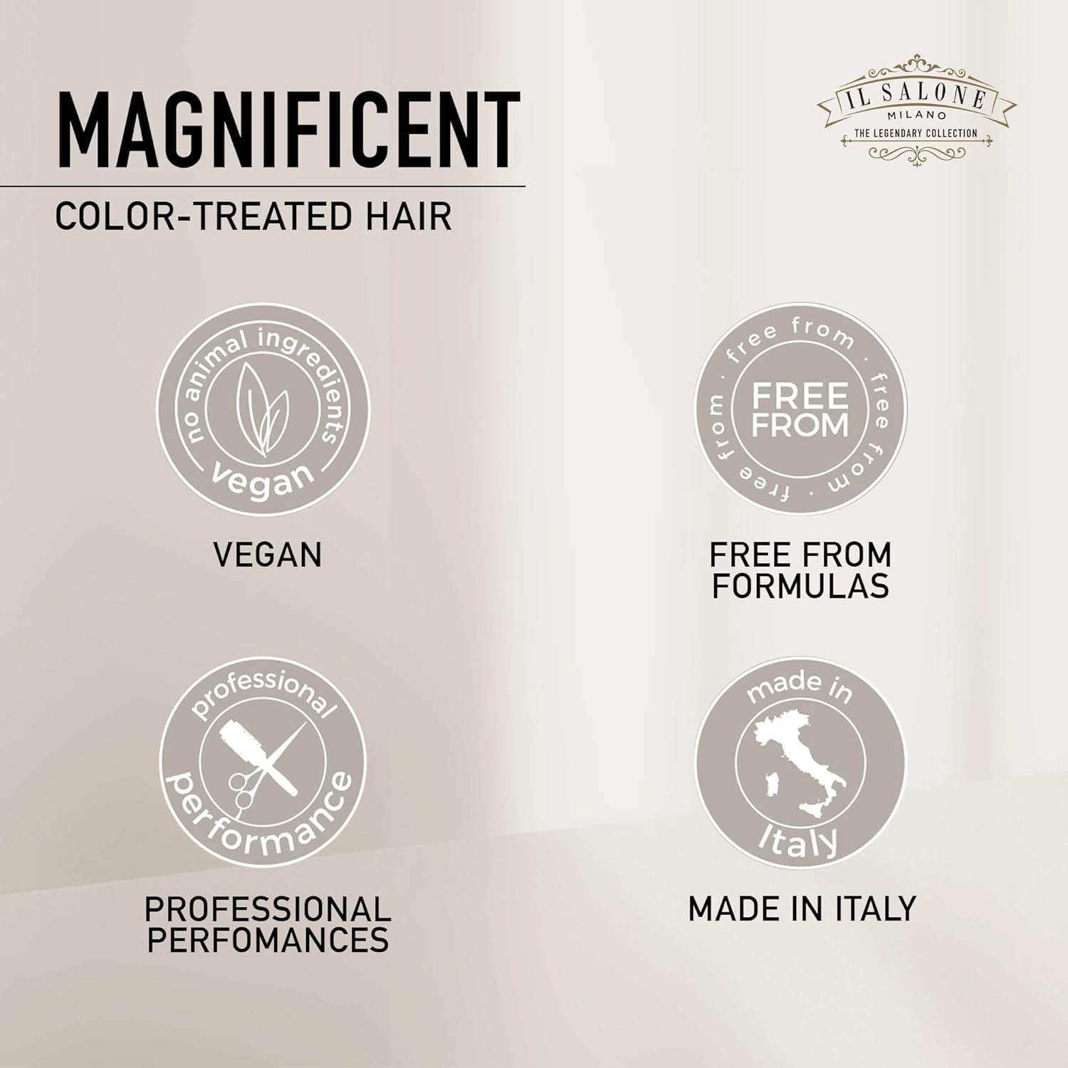 Il Salone Milano Professional Magnificent Shampoo - Color Safe Shampoo for Processed Hair - Enriched with Almond Oil for Radiant Shine - Salon-Quality Hair Care (33.8 oz / 1000 ml) 4
