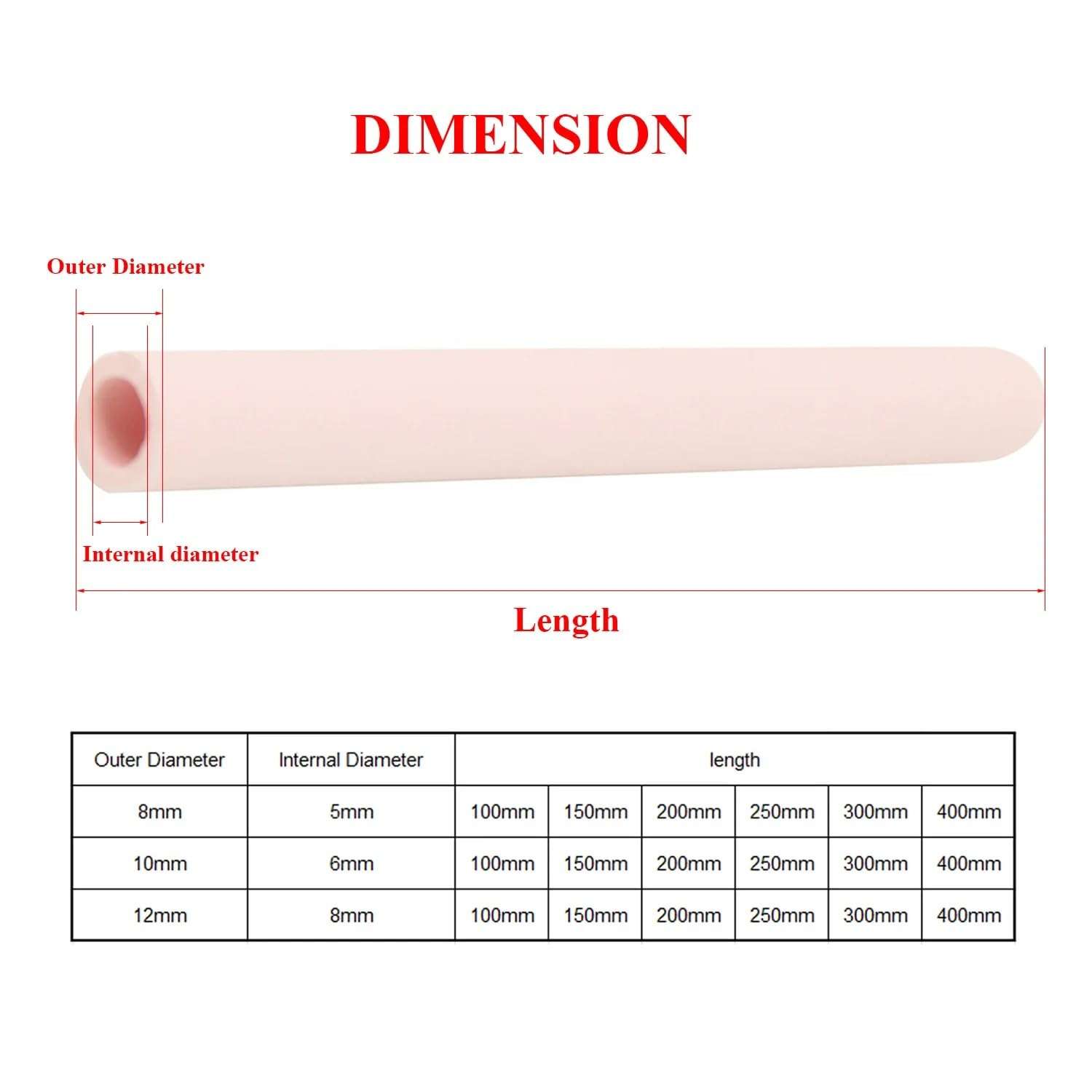 ZJgZmslcd 95 Ceramic tube Corundum tube Thermocouple temperature sensor Protective tube one close one open resistant 1300 degrees(ID16mm OD22mm,L150mm) 3