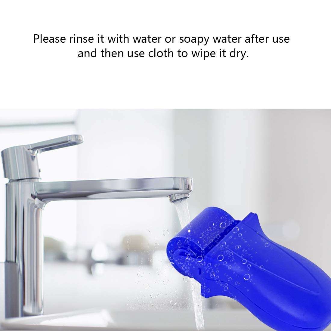 Record Cleaner kit Anti-Static Viscous Silicone Record & Microfiber Cleaning Cloth - for Vinyl Record, iPhone, iPad, Tablet, TV, Clothes, Glasses, Monitor etc, Washable & Reusable – Navy Blue 3