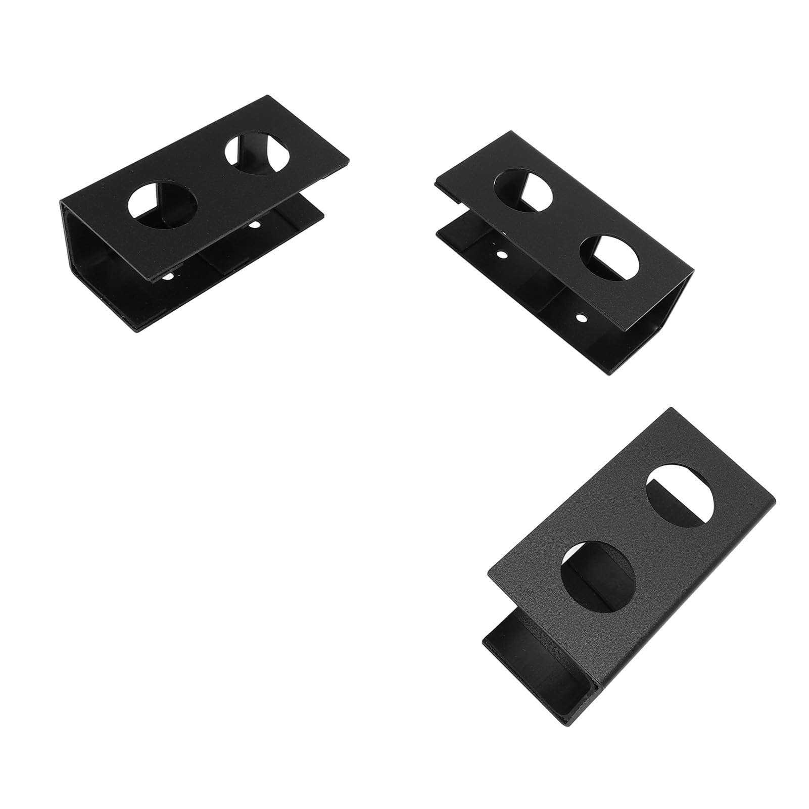 Under Desk Laptop Mount, Aluminum Alloy Silver Under Desk Shelf Holder with Anti Scratch Silicone Pad for Laptop TV Box 6