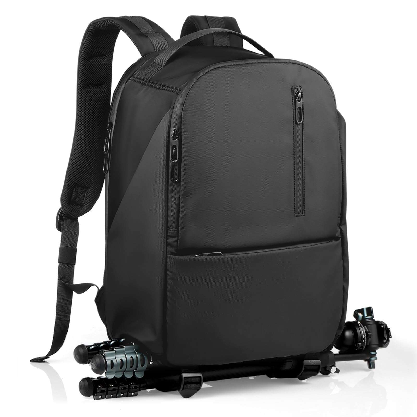 TAAOKA Camera Backpack, DSLR/SLR/Mirrorless Camera Bag for Photographer, Waterproof Camera bag with Tripod Holder & 16in Laptop Compartment Compatible with Canon/Nikon/Sony, Black 1