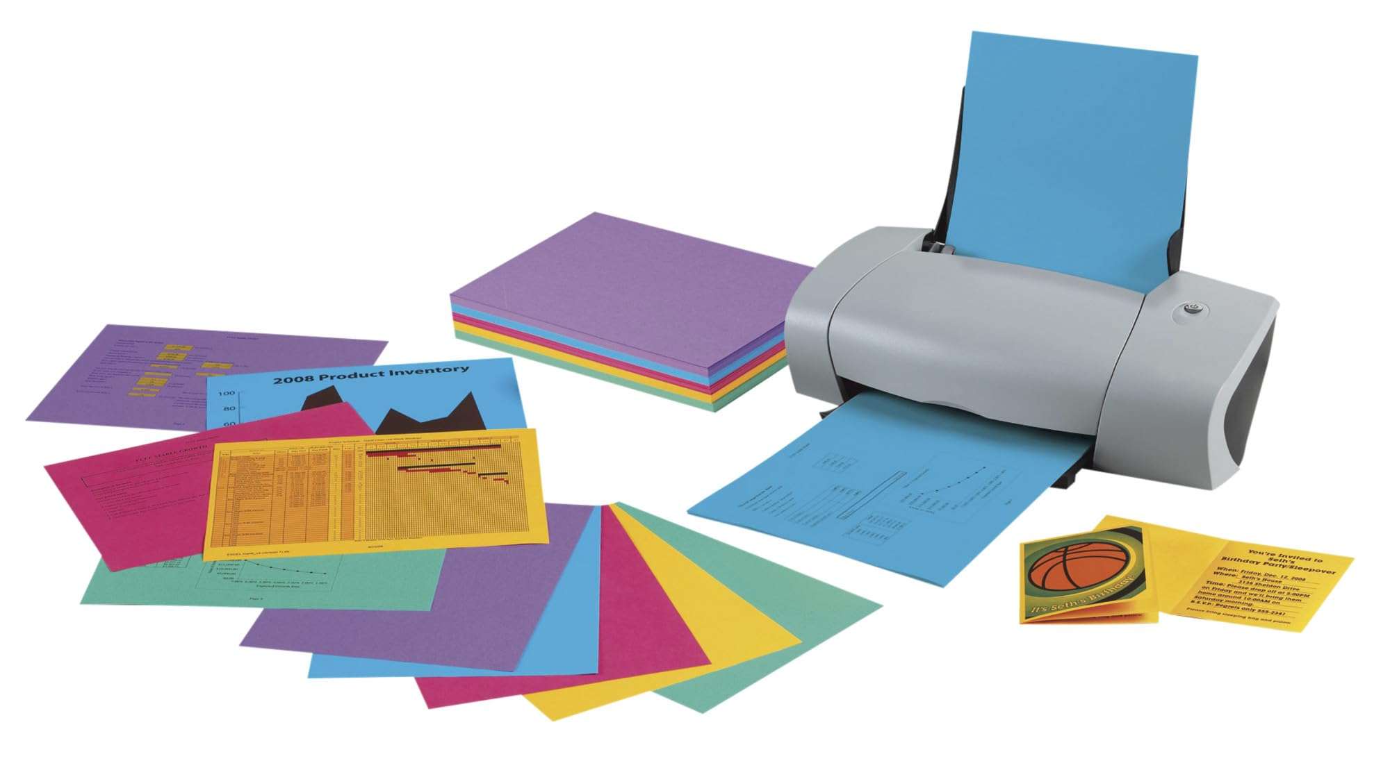 Pacon 101346 Array Colored Bond Paper, 24lb, 8-1/2 x 11, Assorted Designer Colors, 500/Ream 4