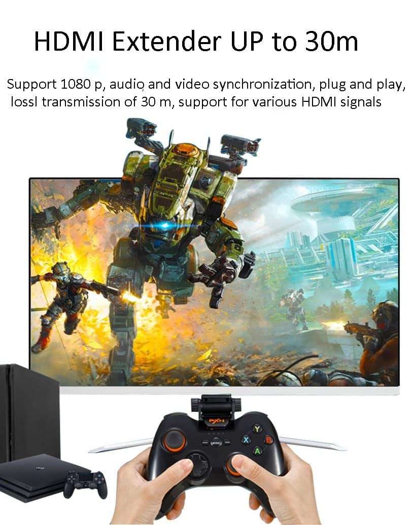 4k 2k 1080P 3D HDMI Extender to RJ45 Over Cat 5e/6 Network LAN Ethernet Adapter 5