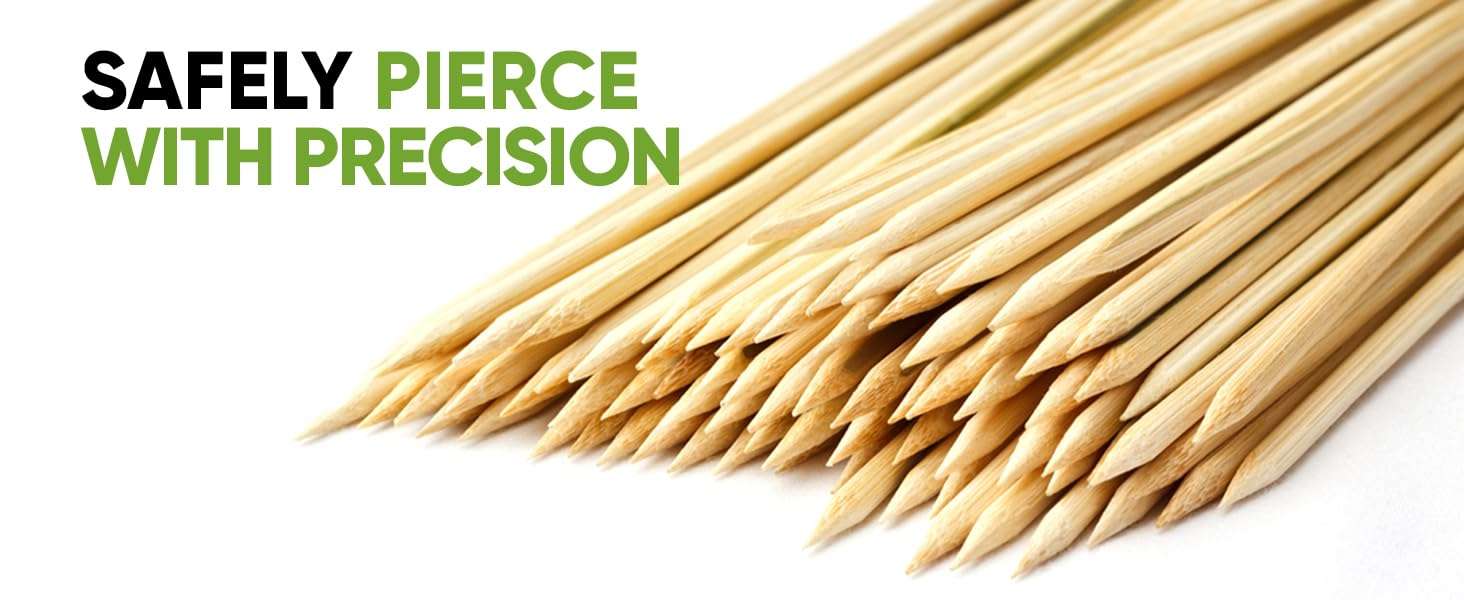 Jamboree!!! Kebab Stick, Roast Stick, Bamboo Skewers Chocolate Fountain Wooden Fruits Barbecue Kebab Stick Party Buffet Food Disposable WoodeJamboreeoast Fork Set (Pack of 800) 4