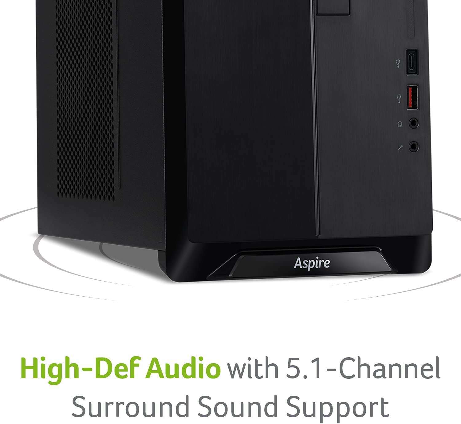 acer Aspire Mini Tower Desktop 2022, 10th Intel i3-10100 4-Core, UHD Graphics, 32GB DDR4, 1TB NVMe SSD + 1TB HDD, DVD Writer, WiFi 6, Bluetooth, RJ45, HDMI, Windows 10 Pro, COU 32GB USB 6