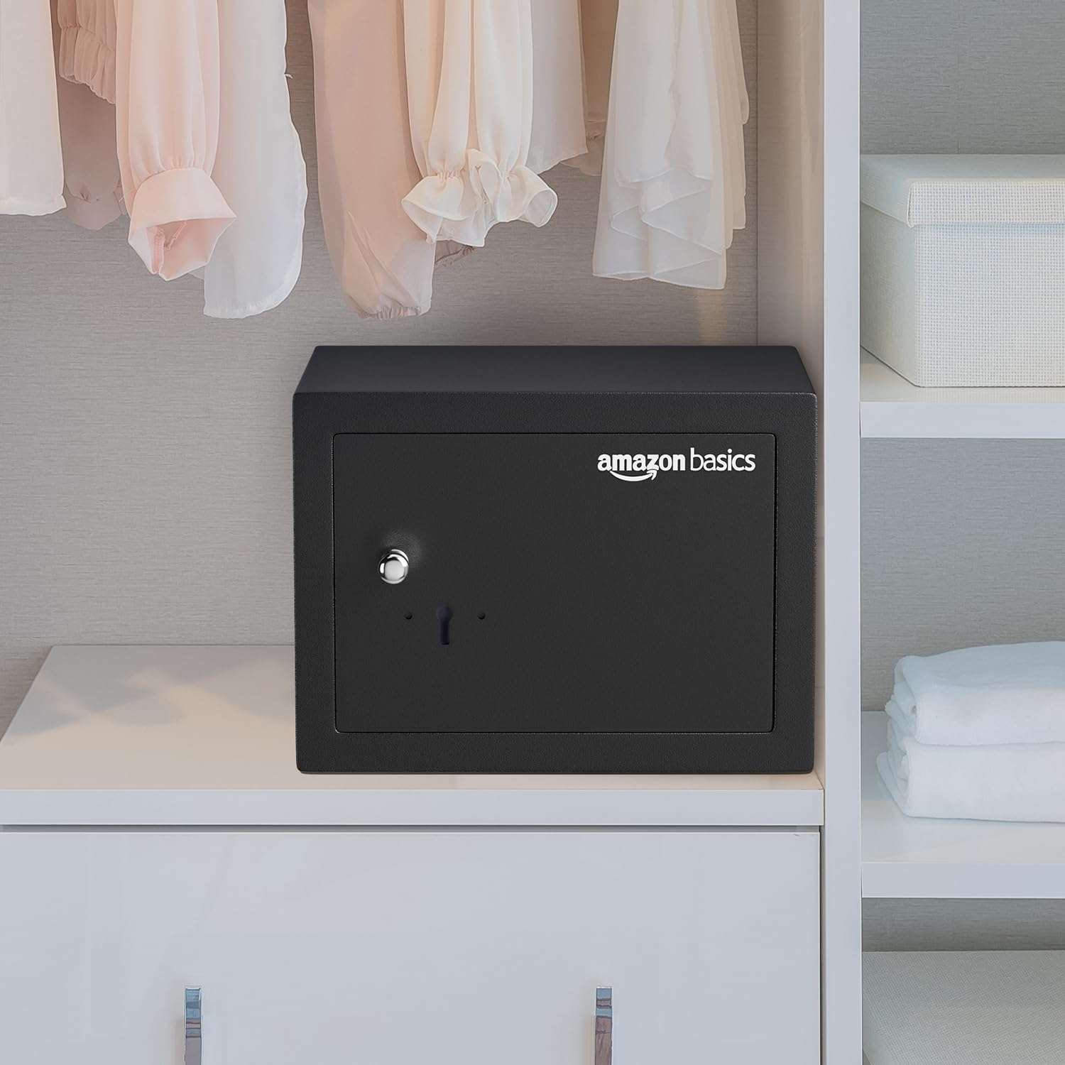 Amazon Basics 8.6 Litre Heavy Duty Safe Locker with Mechanical Key Lock | Handy & Sleek Design | 1-Year Warranty (Black) 5