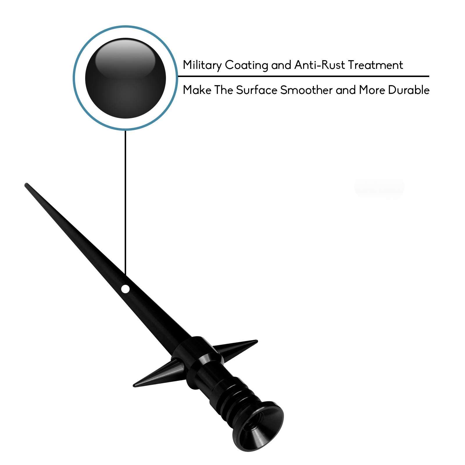DeepRoar Replacement Antenna for Chevy Avalanche 2007-2013, Optimized FM/AM Reception, 5.25 Inch LS02 (Black) 5