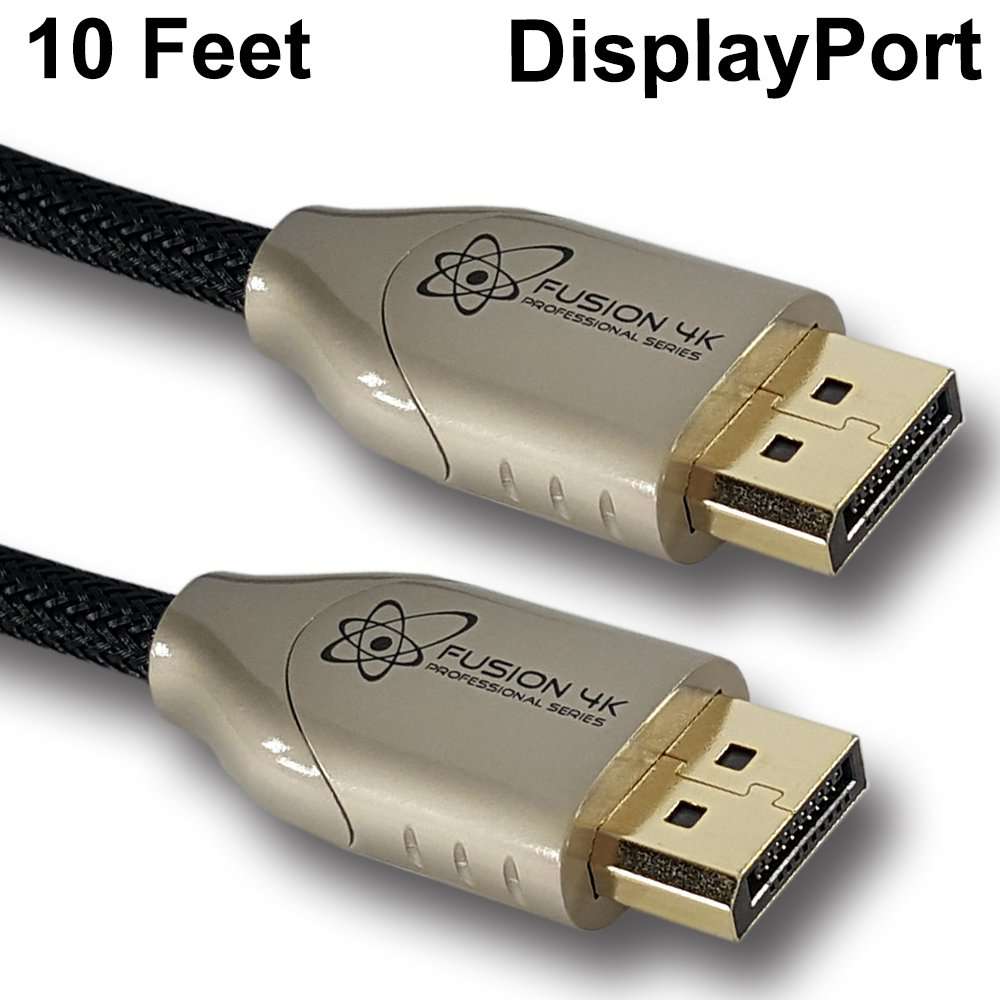 Fusion4k DisplayPort Cable 1.3 - Professional Series Gaming Monitor DP Cable (10 Feet) 2