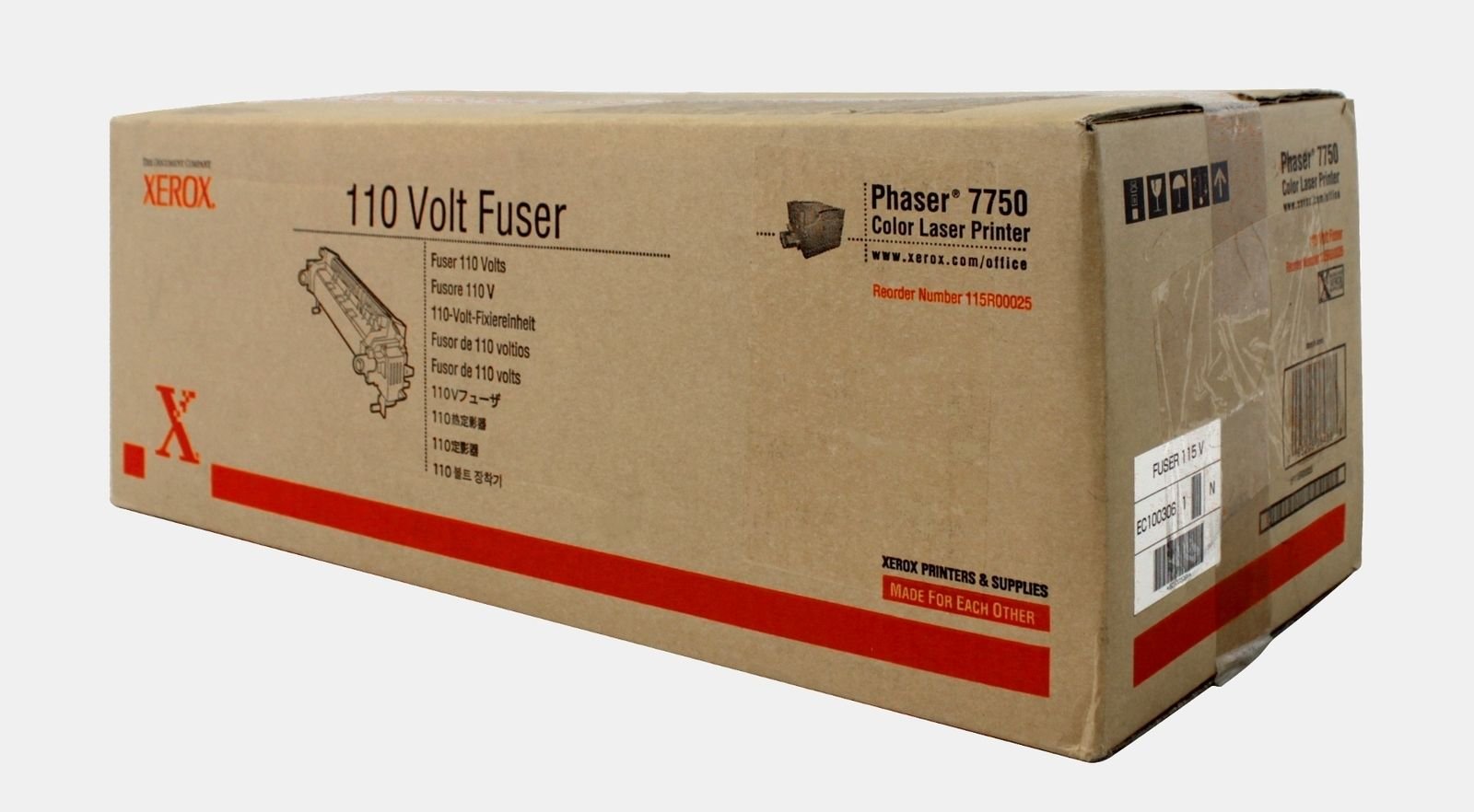 XEROX 115R00025 Fuser, 110v, for xerox phaser 7750 laser printer, 60,000 pages