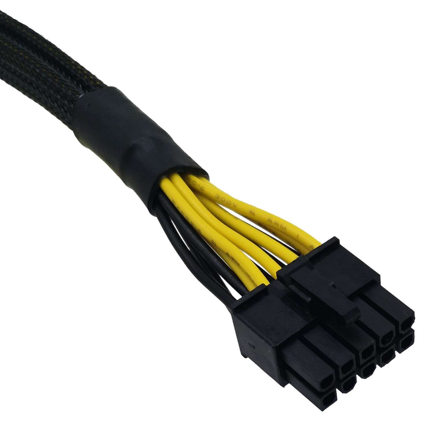 COMeap GPU Power Cable for Dell Precision 5820 7820, 10 Pin to 8 Pin(6+2) 6 Pin PCIe GPU Power Adapter Sleeved 21-inch (53cm) 2